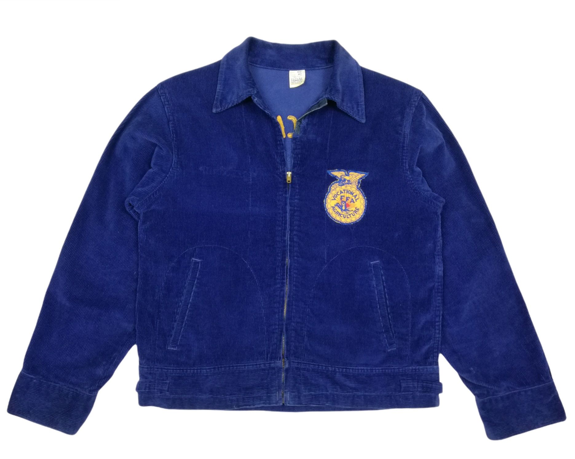 Vintage 🔥Vocational FFA Agriculture Corduroy Jacket Chain Stitched Size US M / EU 48-50 / 2 - 2 Thumbnail