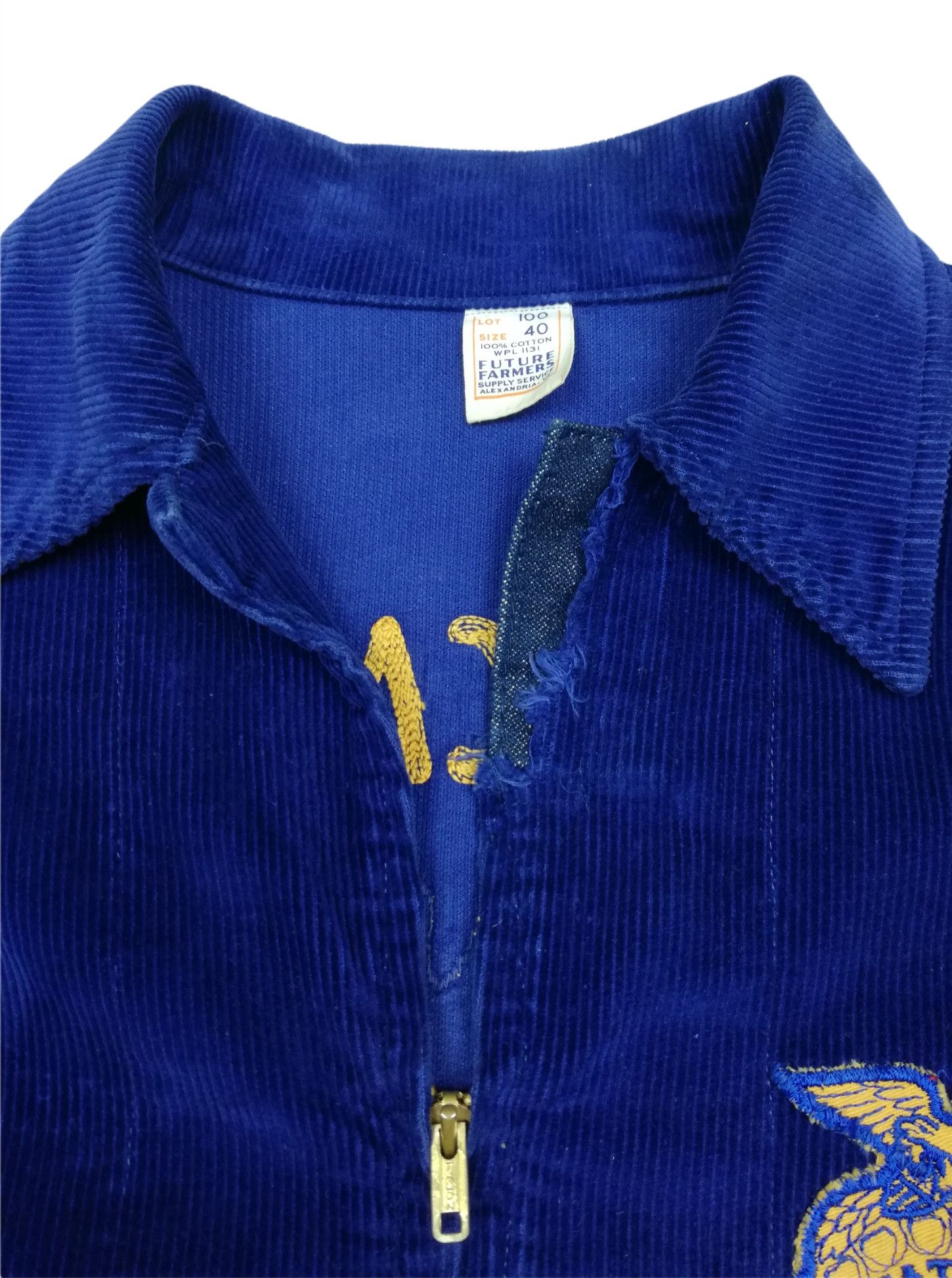 Vintage 🔥Vocational FFA Agriculture Corduroy Jacket Chain Stitched Size US M / EU 48-50 / 2 - 6 Thumbnail