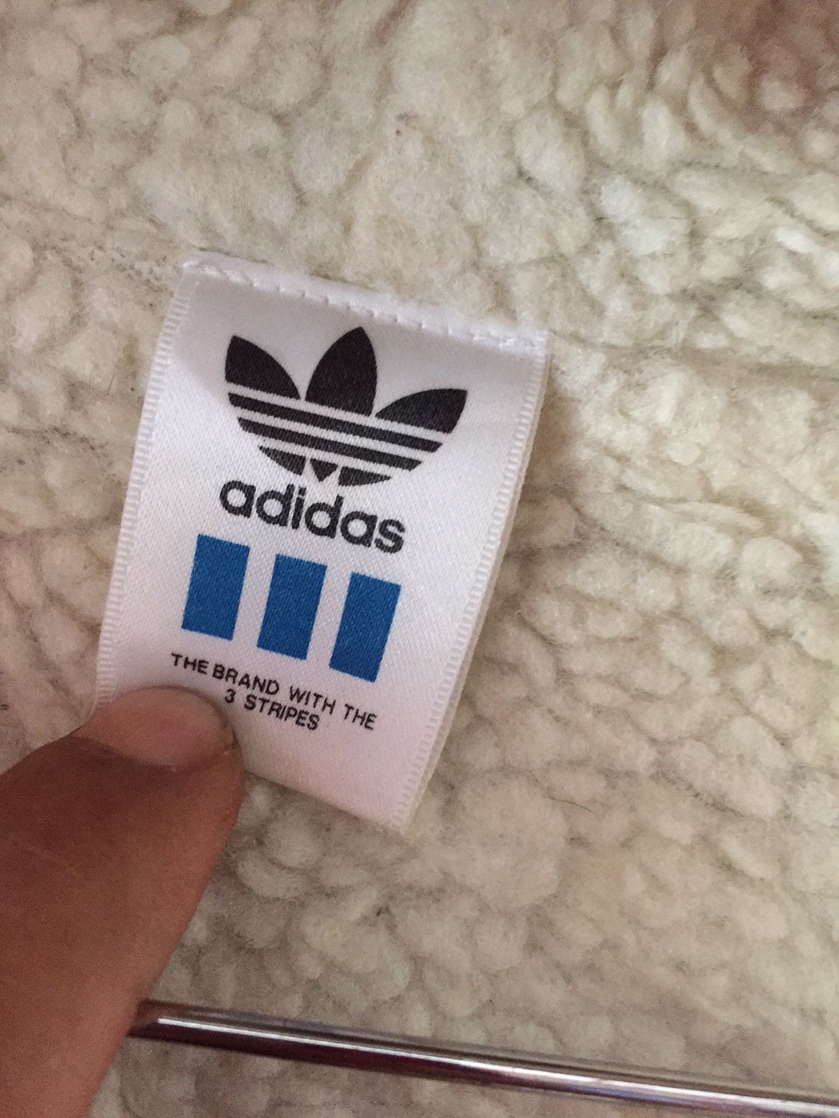 Adidas × Vintage Vintage Jacket Hoodie big logo Sherpa linning by Adidas Size US XL / EU 56 / 4 - 5 Thumbnail