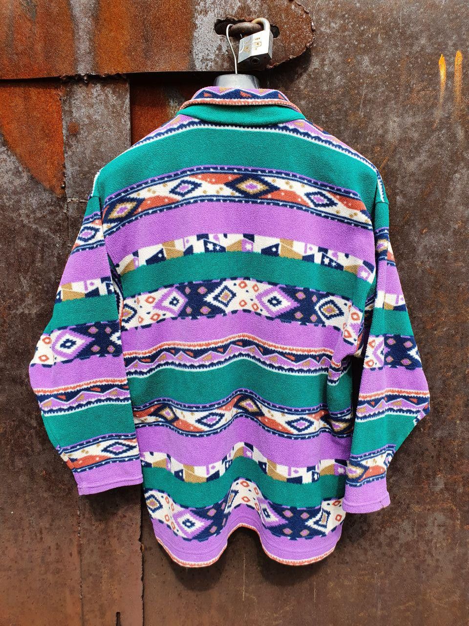 Sergio Tacchini × Vintage Vintage Sergio Tacchini Aztec Navajo Fleece Pullover Size US XL / EU 56 / 4 - 5 Thumbnail