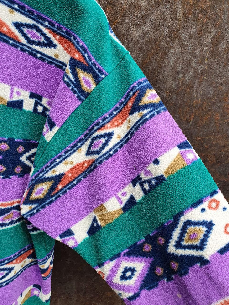 Sergio Tacchini × Vintage Vintage Sergio Tacchini Aztec Navajo Fleece Pullover Size US XL / EU 56 / 4 - 13 Thumbnail