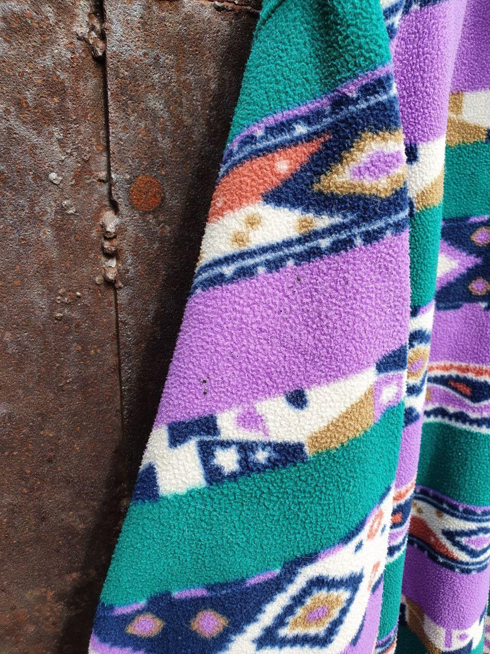 Sergio Tacchini × Vintage Vintage Sergio Tacchini Aztec Navajo Fleece Pullover Size US XL / EU 56 / 4 - 15 Thumbnail