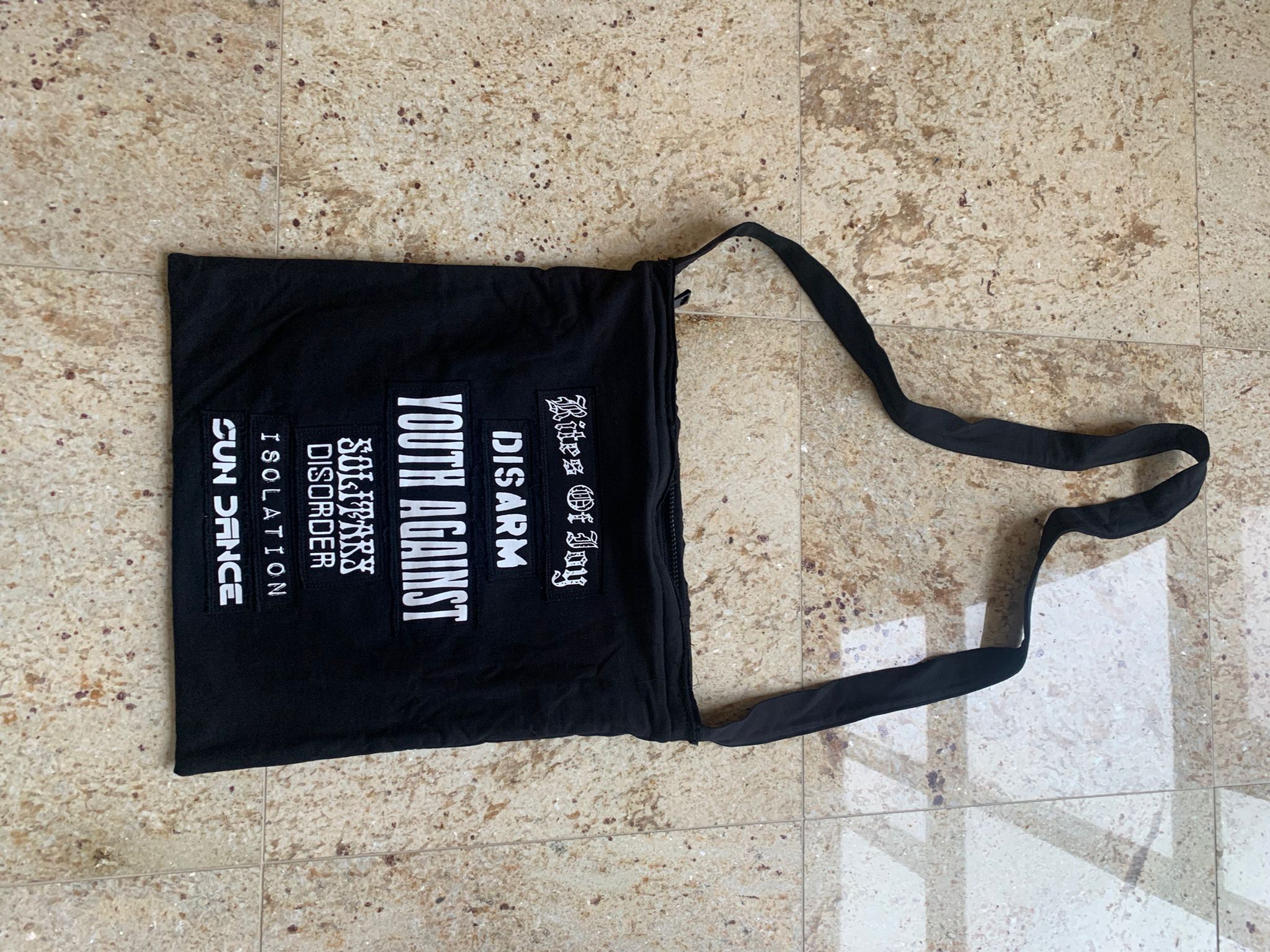 Raf Simons Disarm Youth Against Sling Messenger Bag in Black Size ONE SIZE - 8 Thumbnail