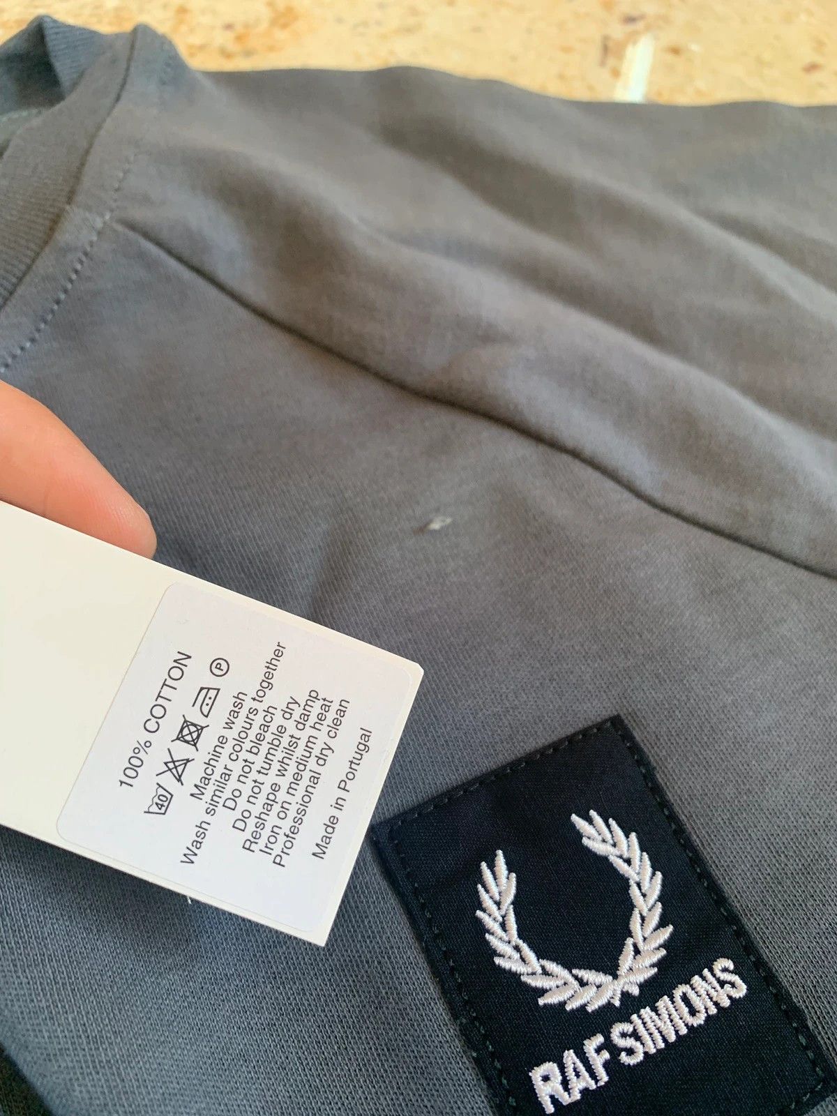 Fred Perry × Raf Simons Grey Raglan Tee, SS Size US M / EU 48-50 / 2 - 10 Thumbnail