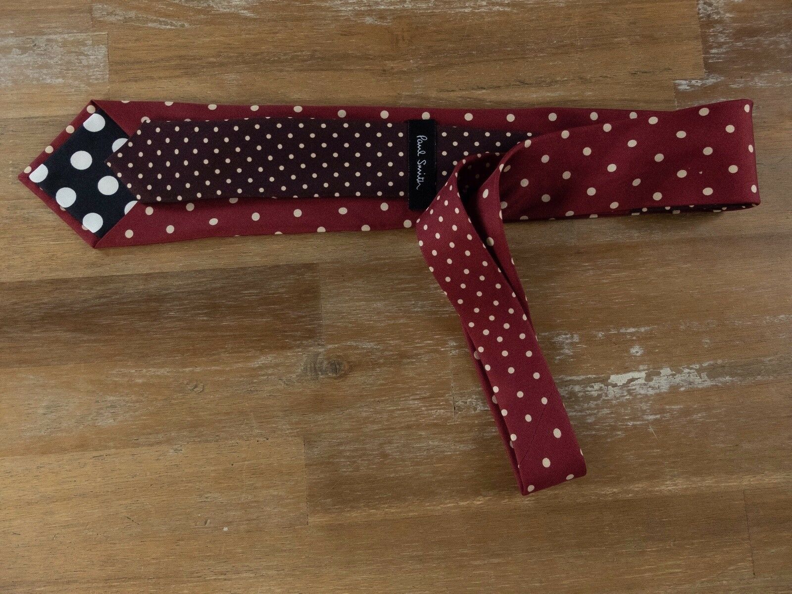 Paul Smith PAUL SMITH London red polka dots motif silk tie authentic Size ONE SIZE - 2 Thumbnail