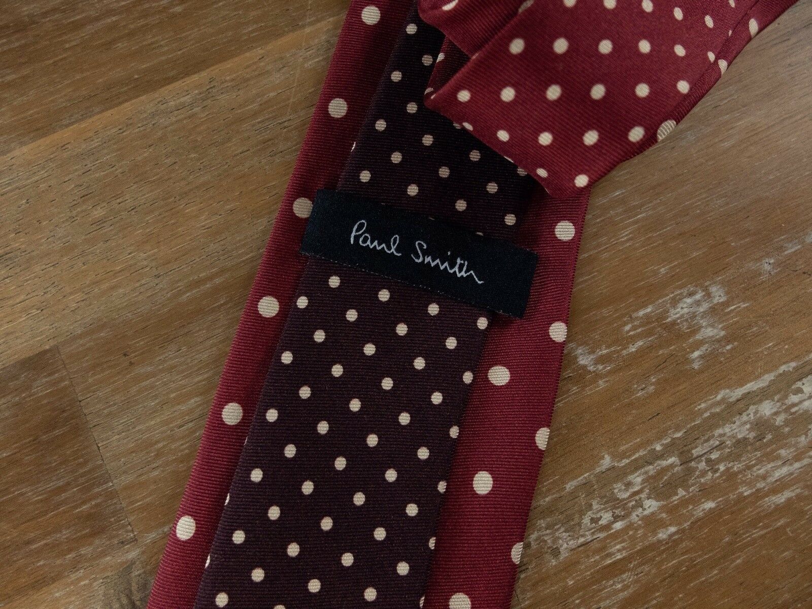 Paul Smith PAUL SMITH London red polka dots motif silk tie authentic Size ONE SIZE - 3 Thumbnail