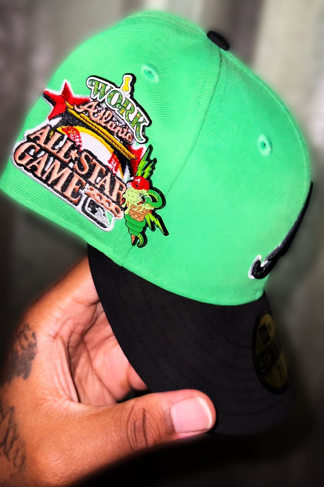 Hat Club Cap-A-Holics FREE BIG SLIME Braves Pins MyFitteds Hat Club Size ONE SIZE - 9 Thumbnail