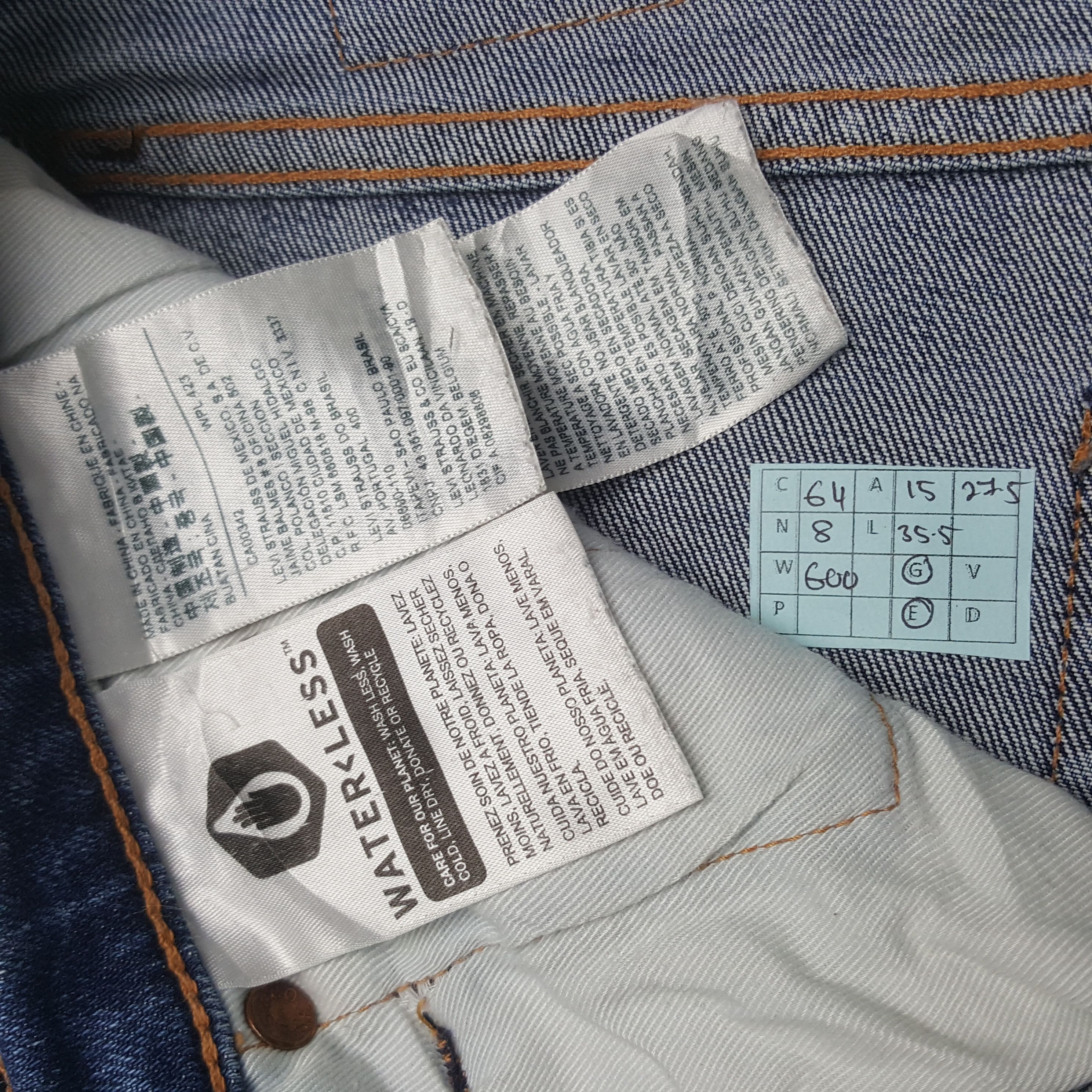 Levi's × Vintage Vintage Levi's 511 Custom Denim Tears Art Denim Size US 28 / EU 44 - 11 Thumbnail