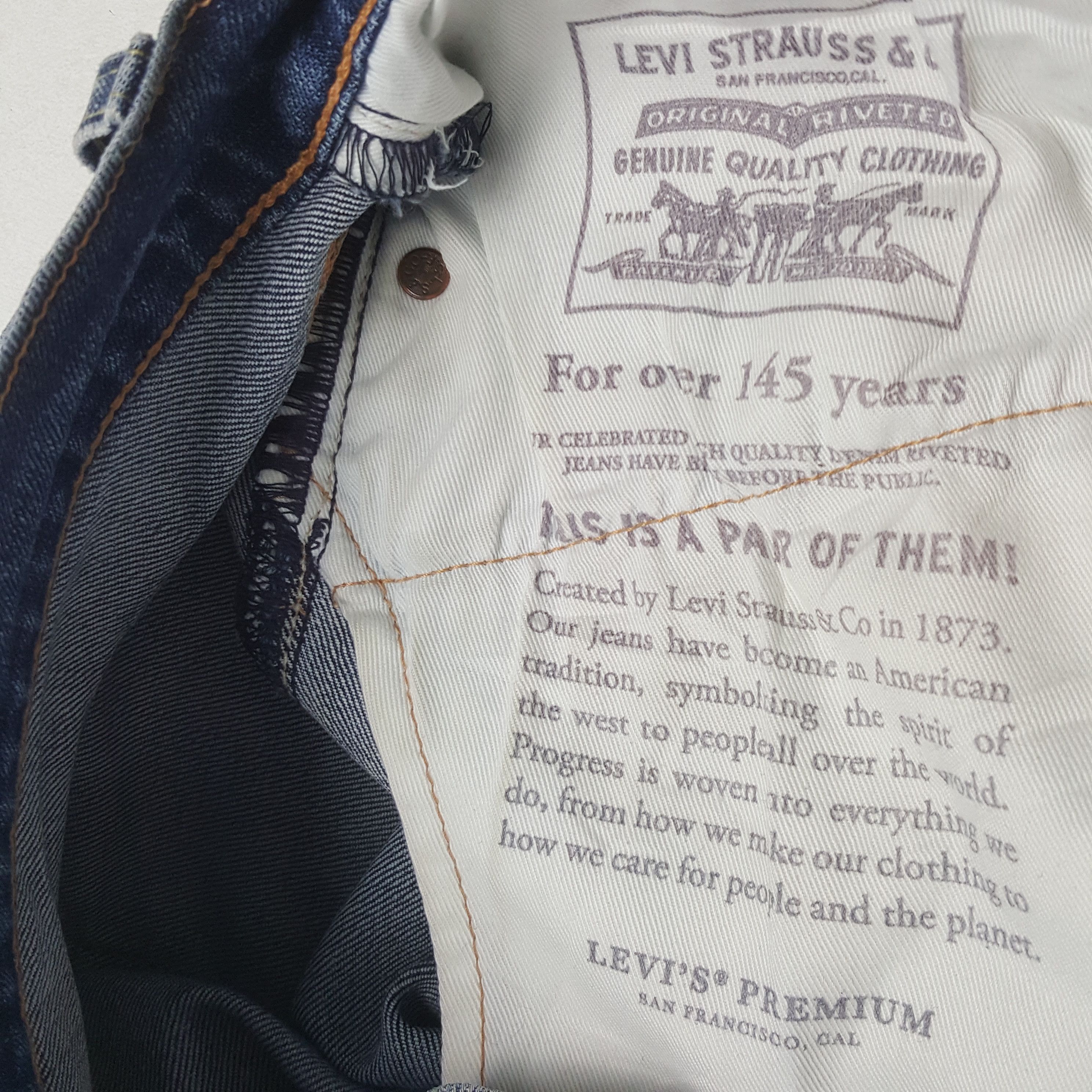 Levi's × Vintage Vintage Levi's 511 Custom Denim Tears Art Denim Size US 28 / EU 44 - 12 Thumbnail