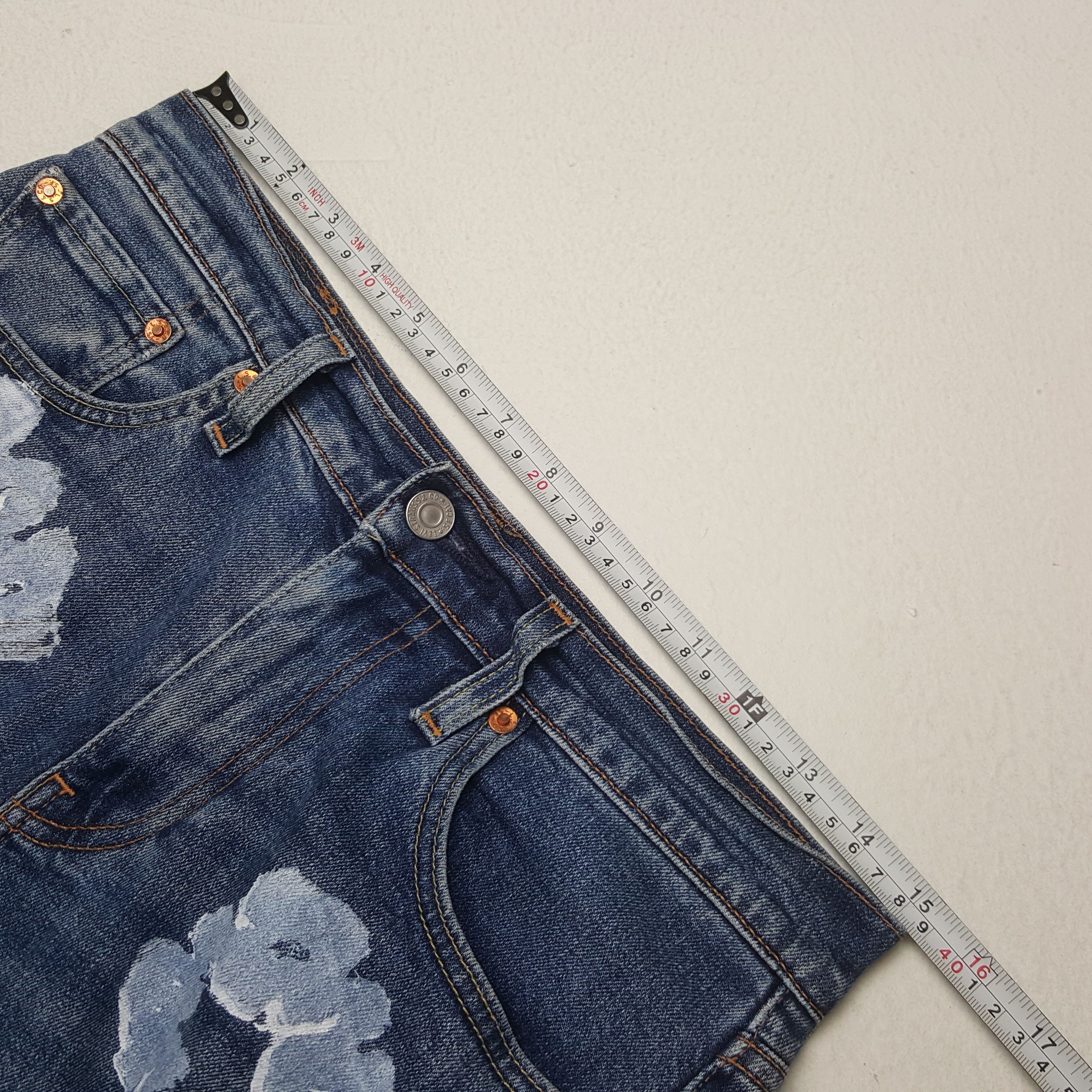 Levi's × Vintage Vintage Levi's 511 Custom Denim Tears Art Denim Size US 28 / EU 44 - 7 Thumbnail