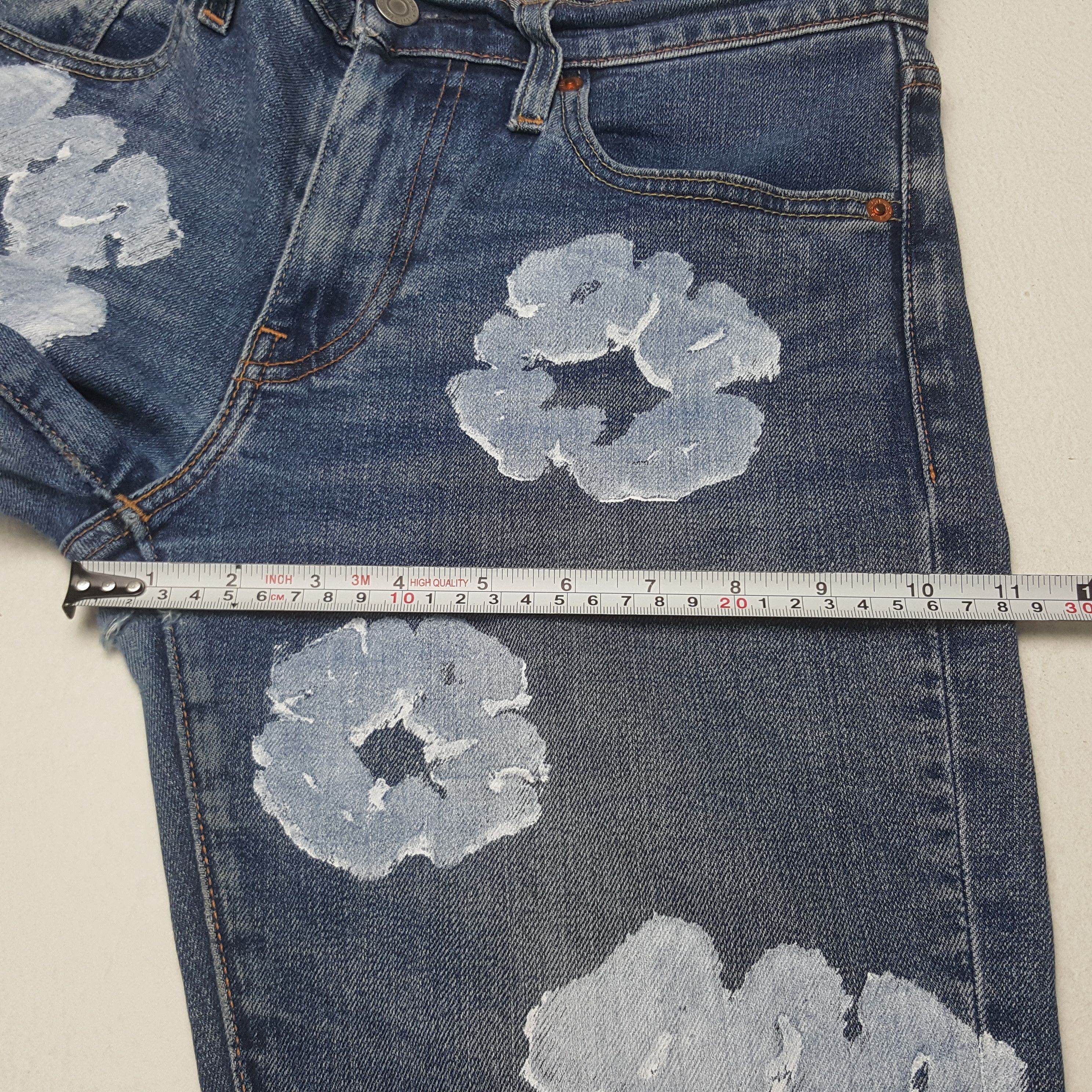 Levi's × Vintage Vintage Levi's 511 Custom Denim Tears Art Denim Size US 28 / EU 44 - 8 Thumbnail