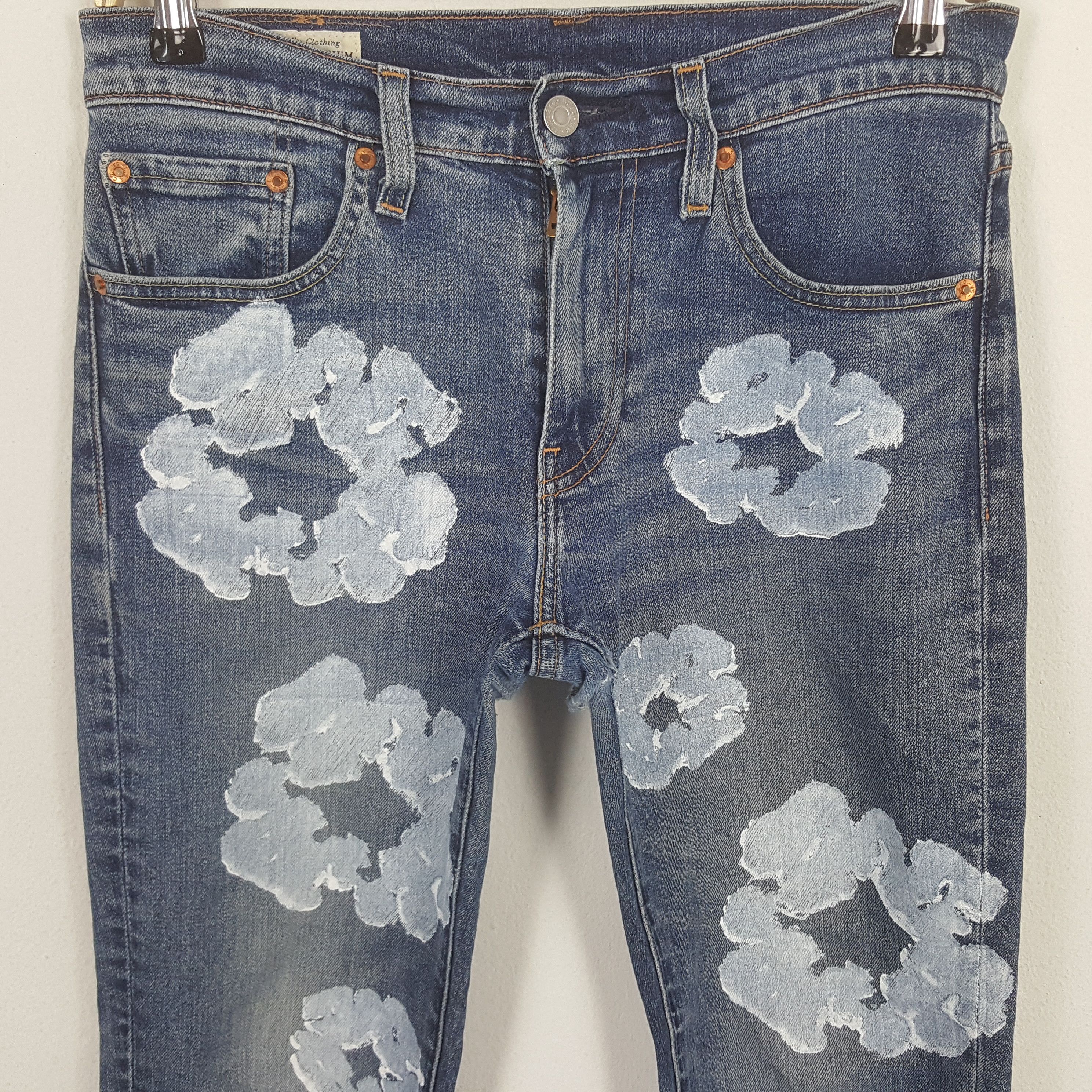 Levi's × Vintage Vintage Levi's 511 Custom Denim Tears Art Denim Size US 28 / EU 44 - 2 Thumbnail