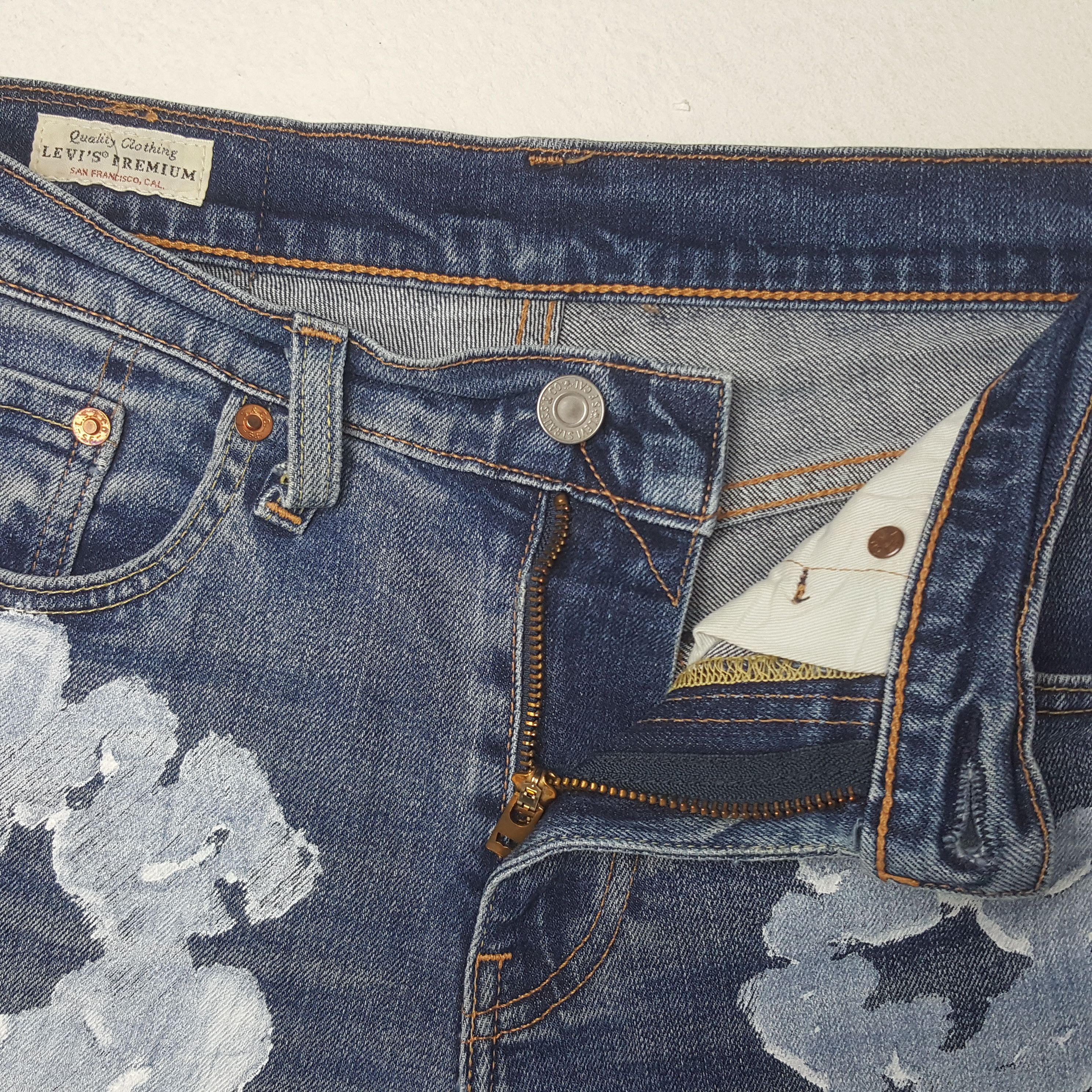 Levi's × Vintage Vintage Levi's 511 Custom Denim Tears Art Denim Size US 28 / EU 44 - 10 Thumbnail