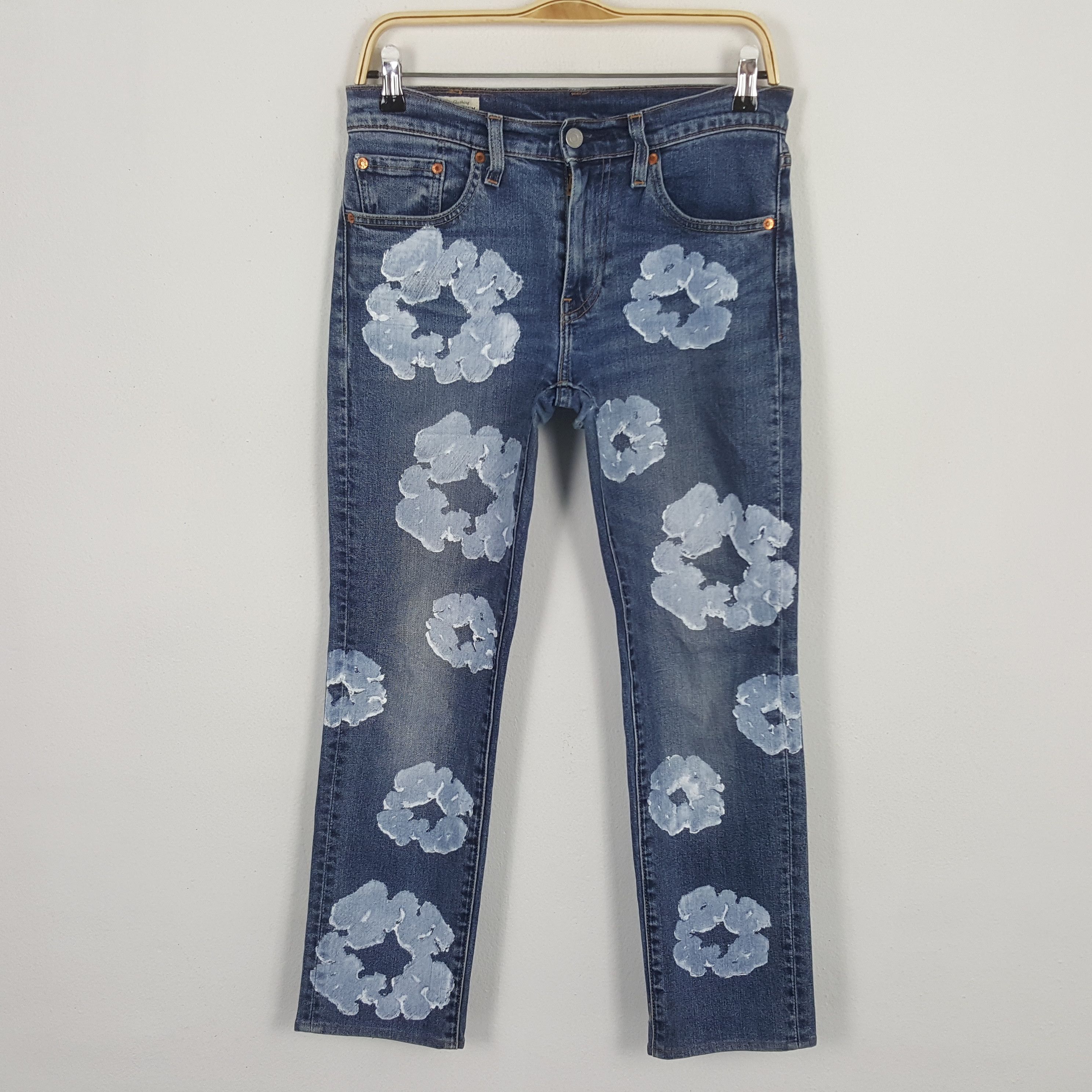 Levi's × Vintage Vintage Levi's 511 Custom Denim Tears Art Denim Size US 28 / EU 44 - 1 Thumbnail