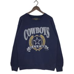 CustomCat Dallas Cowboys Vintage NFL Crewneck Sweatshirt/Royal / 3XL