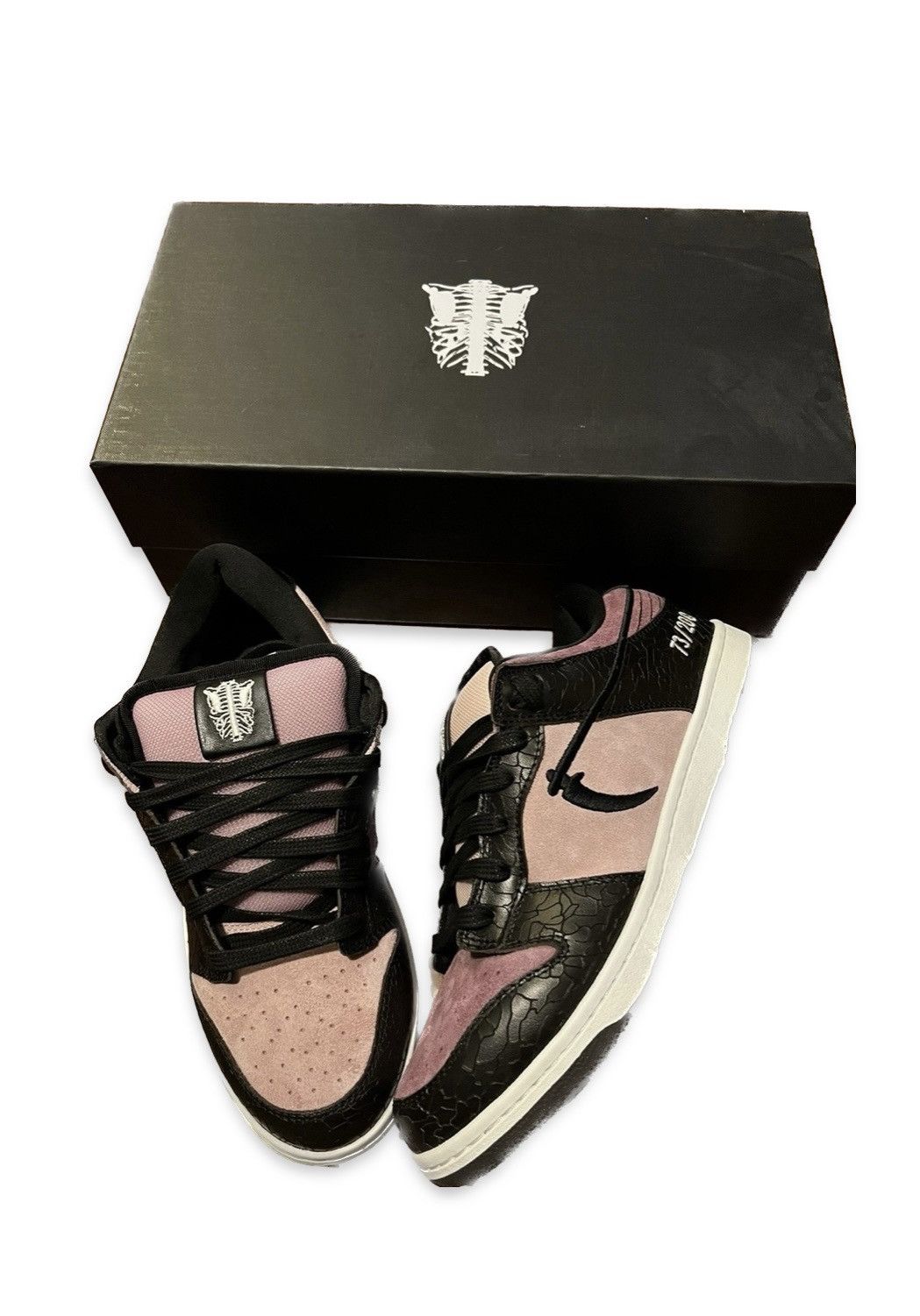image of Archival Clothing x Individual Designer Broken Dunk Shoes in Purple, Men's (Size 10)
