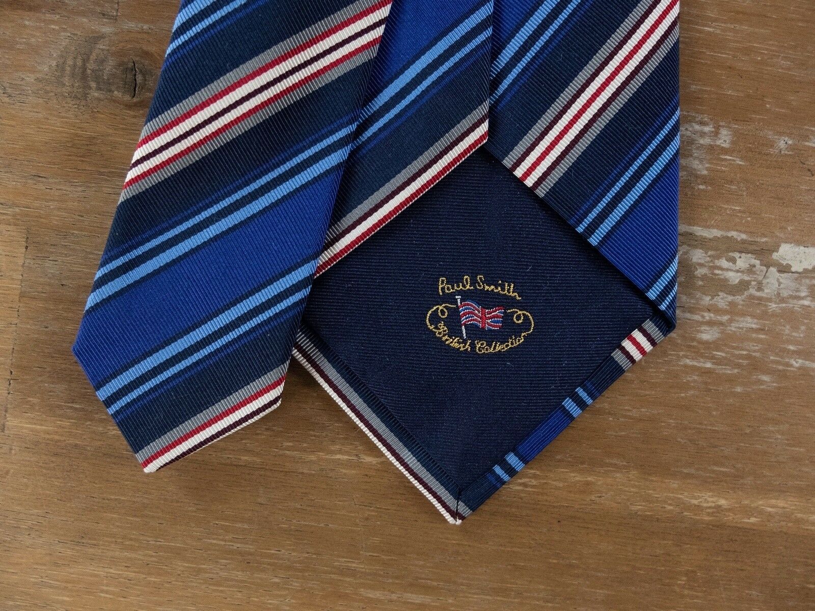 Paul Smith PAUL SMITH London British Collection blue striped silk tie Size ONE SIZE - 4 Thumbnail