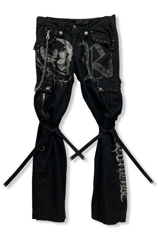 image of Seditionaries x Skulls Riot Punk Bondage Cargo Pants in Black, Women's (Size 27)