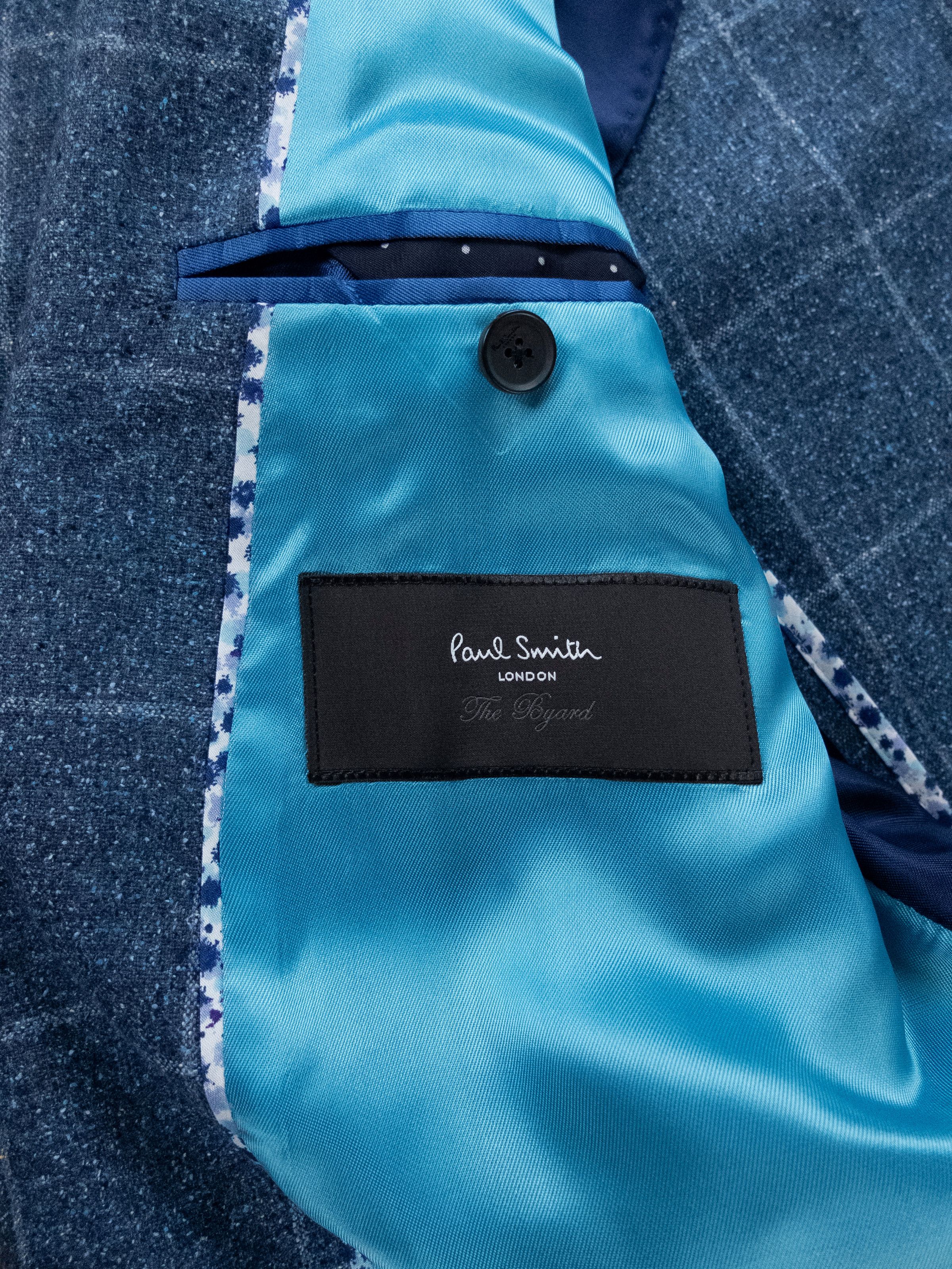 Paul Smith PAUL SMITH The Byard blue silk sportcoat jacket 44 US / 54 Size 44R - 8 Thumbnail