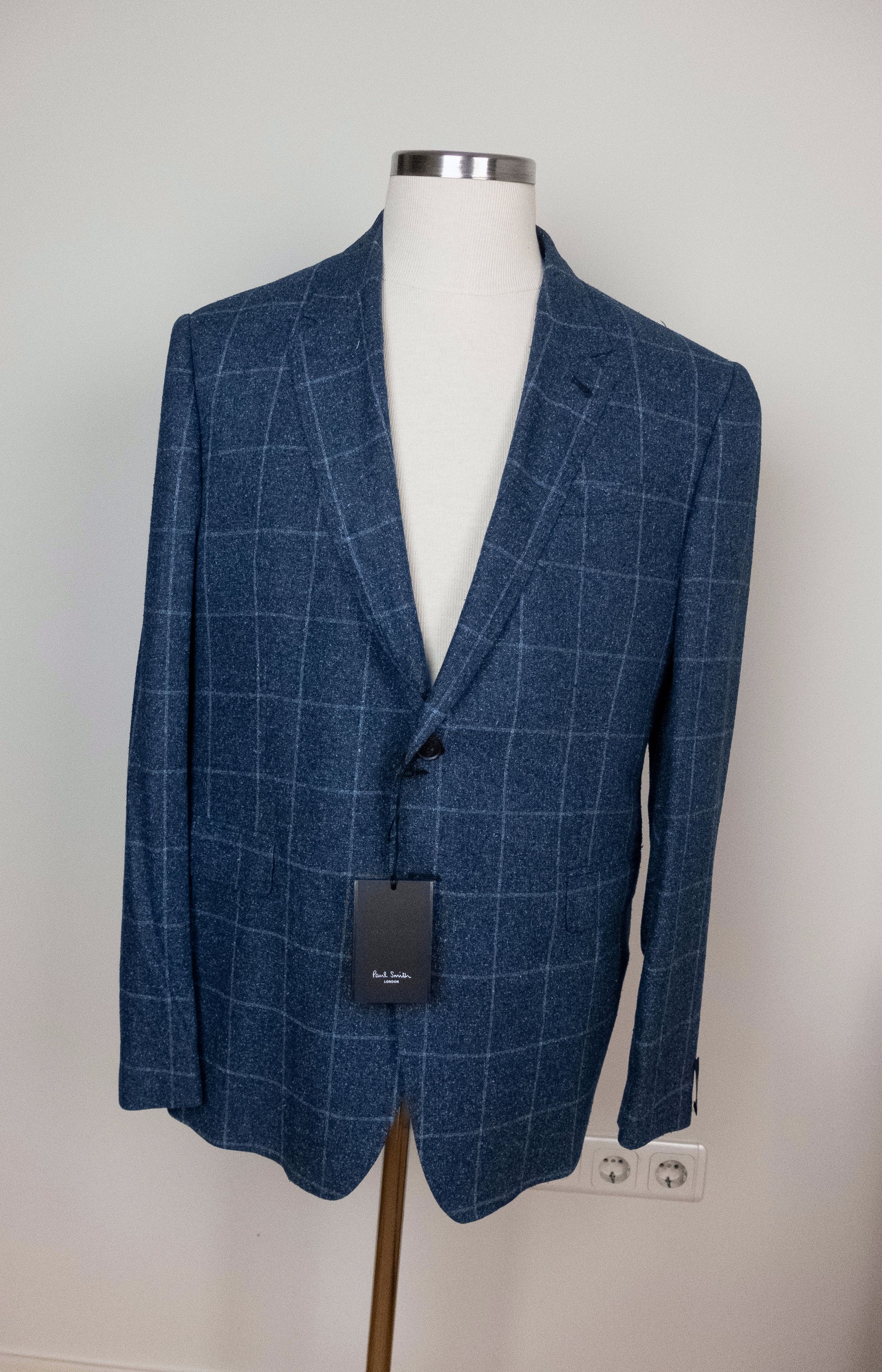 Paul Smith PAUL SMITH The Byard blue silk sportcoat jacket 44 US / 54 Size 44R - 1 Thumbnail