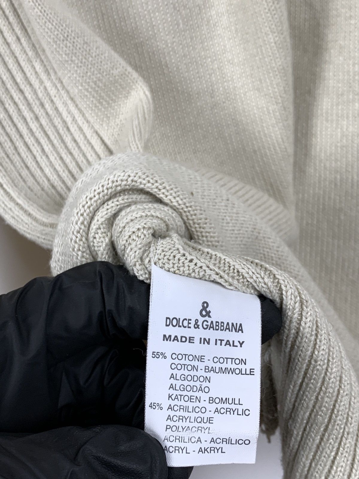 Dolce & Gabbana Vintage Dolce&Gabbana Beige Knit Jumper Sweater Size US M / EU 48-50 / 2 - 18 Thumbnail
