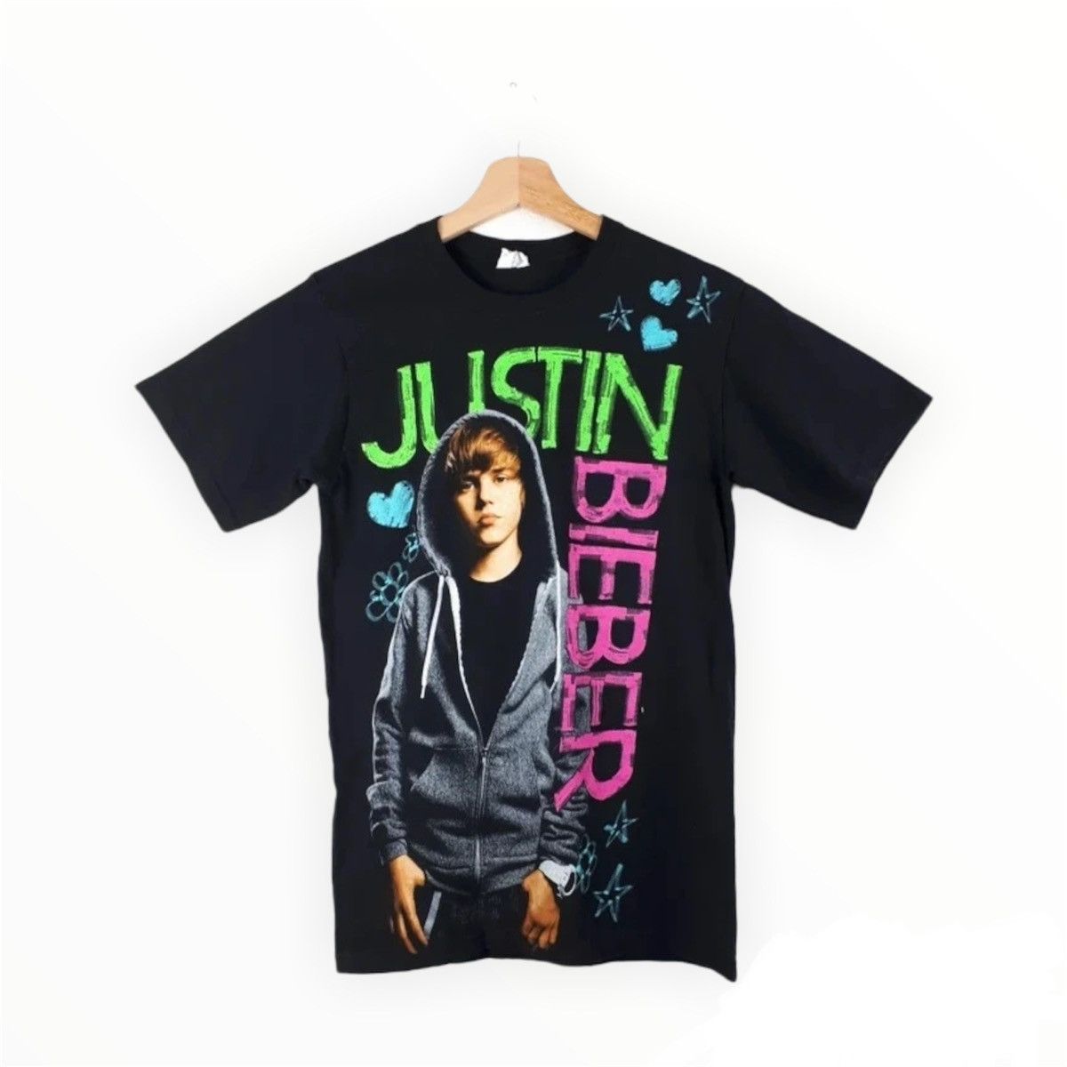 Justin Bieber × Vintage Vintage Justin Bieber Fullprint Tee Shirt Size US XS / EU 42 / 0 - 1 Thumbnail