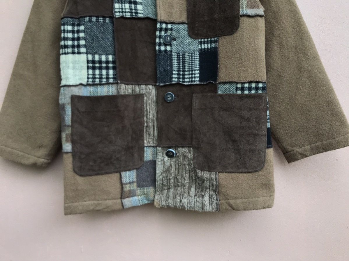 Japanese Brand Forum Current Japanese Brand Patchwork Style Wool Coat Size US M / EU 48-50 / 2 - 8 Thumbnail