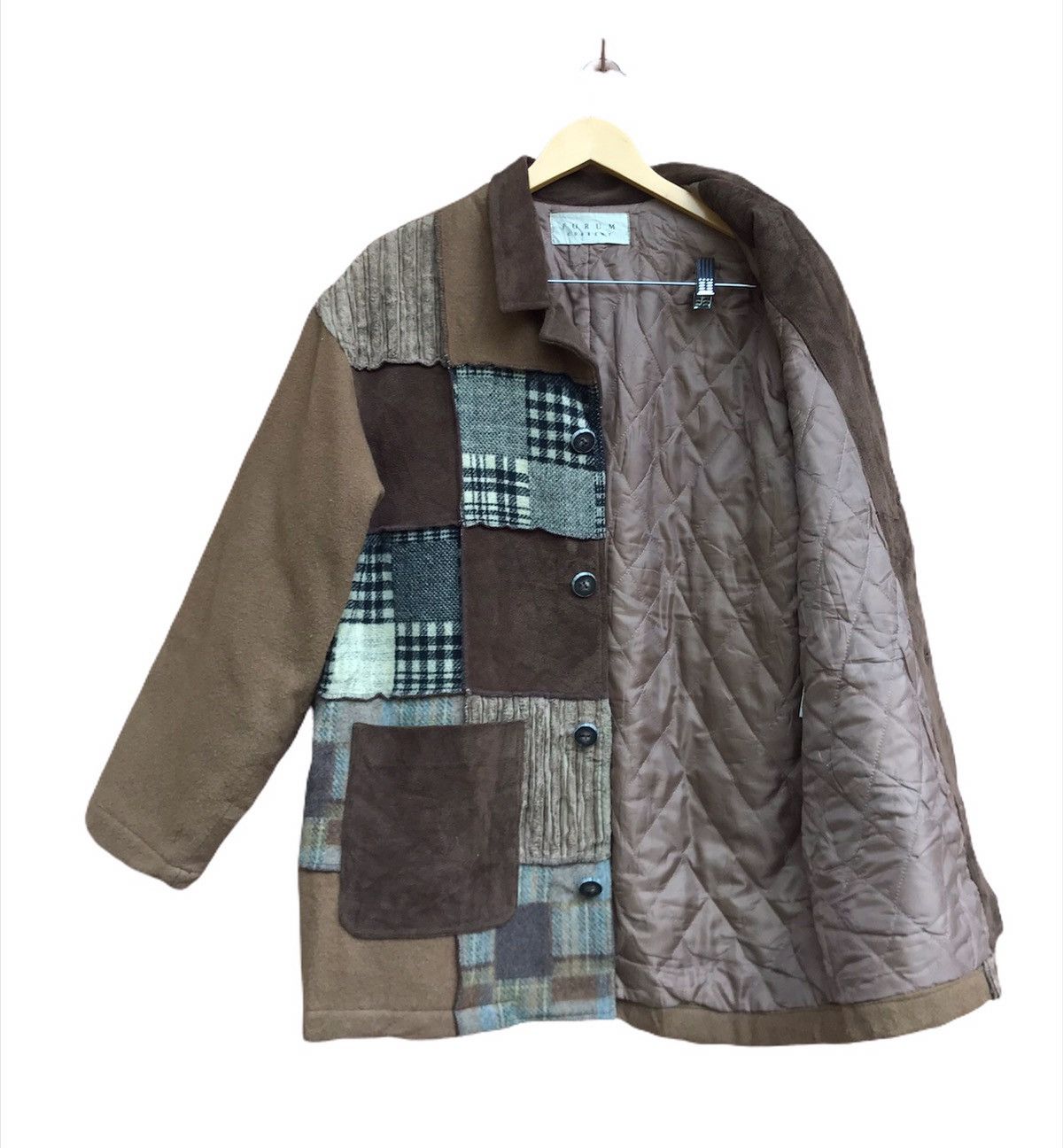 Japanese Brand Forum Current Japanese Brand Patchwork Style Wool Coat Size US M / EU 48-50 / 2 - 5 Thumbnail