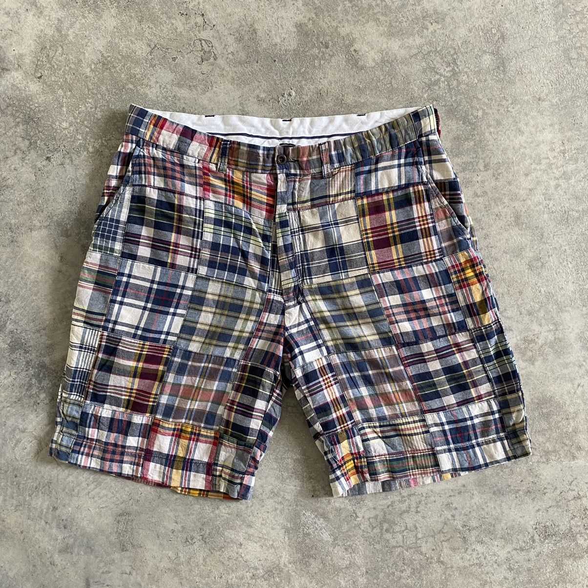 POLO RALPH selling LAUREN Mens Plaid Madras Flat Front Shorts 36