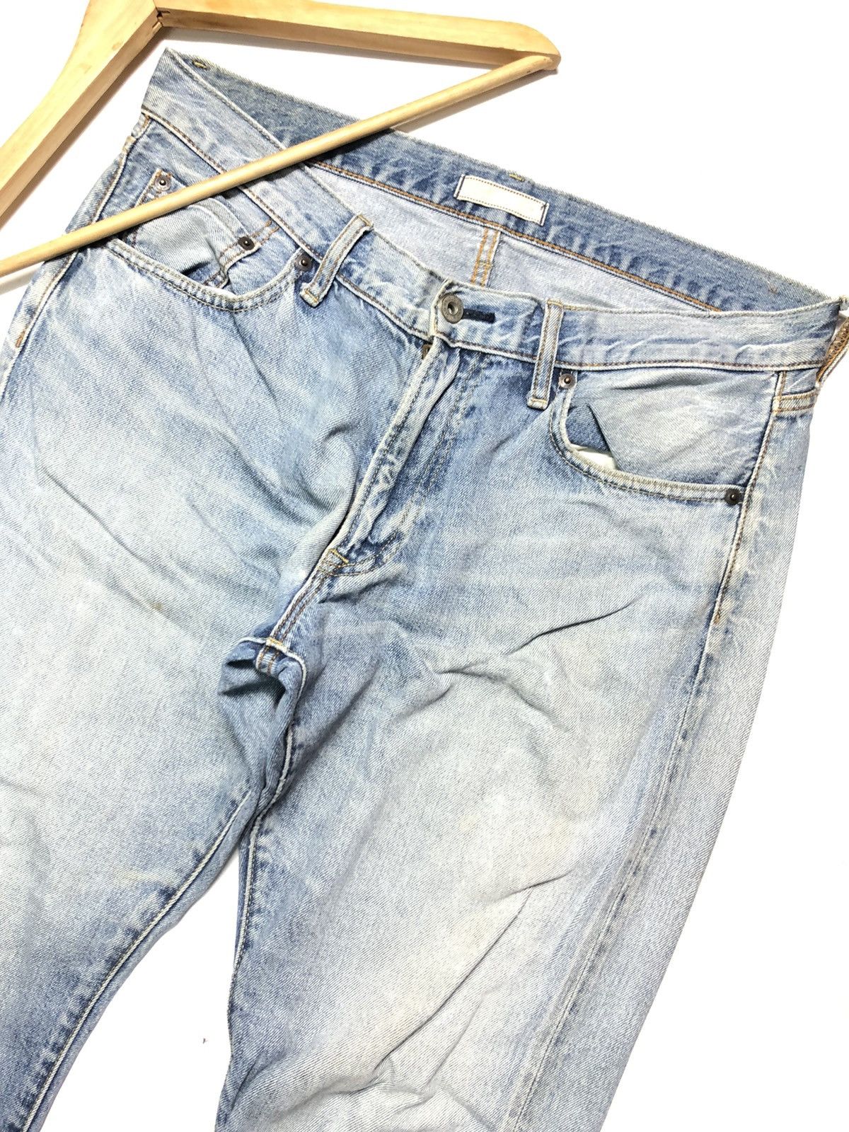 Uniqlo × Vintage VINTAGE UNIQLO SELVEDGE REGULAR STRAIGHT BLUE WASH DENIM Size US 34 / EU 50 - 2 Thumbnail