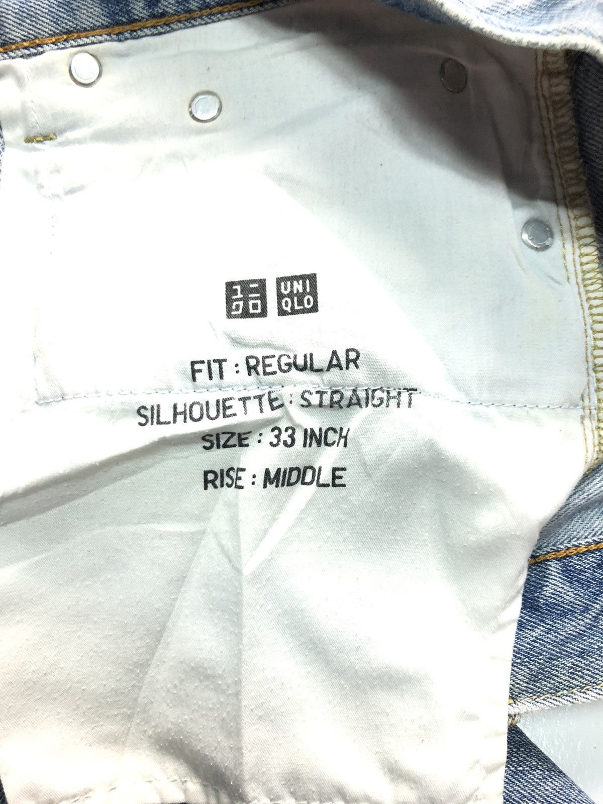Uniqlo × Vintage VINTAGE UNIQLO SELVEDGE REGULAR STRAIGHT BLUE WASH DENIM Size US 34 / EU 50 - 9 Thumbnail