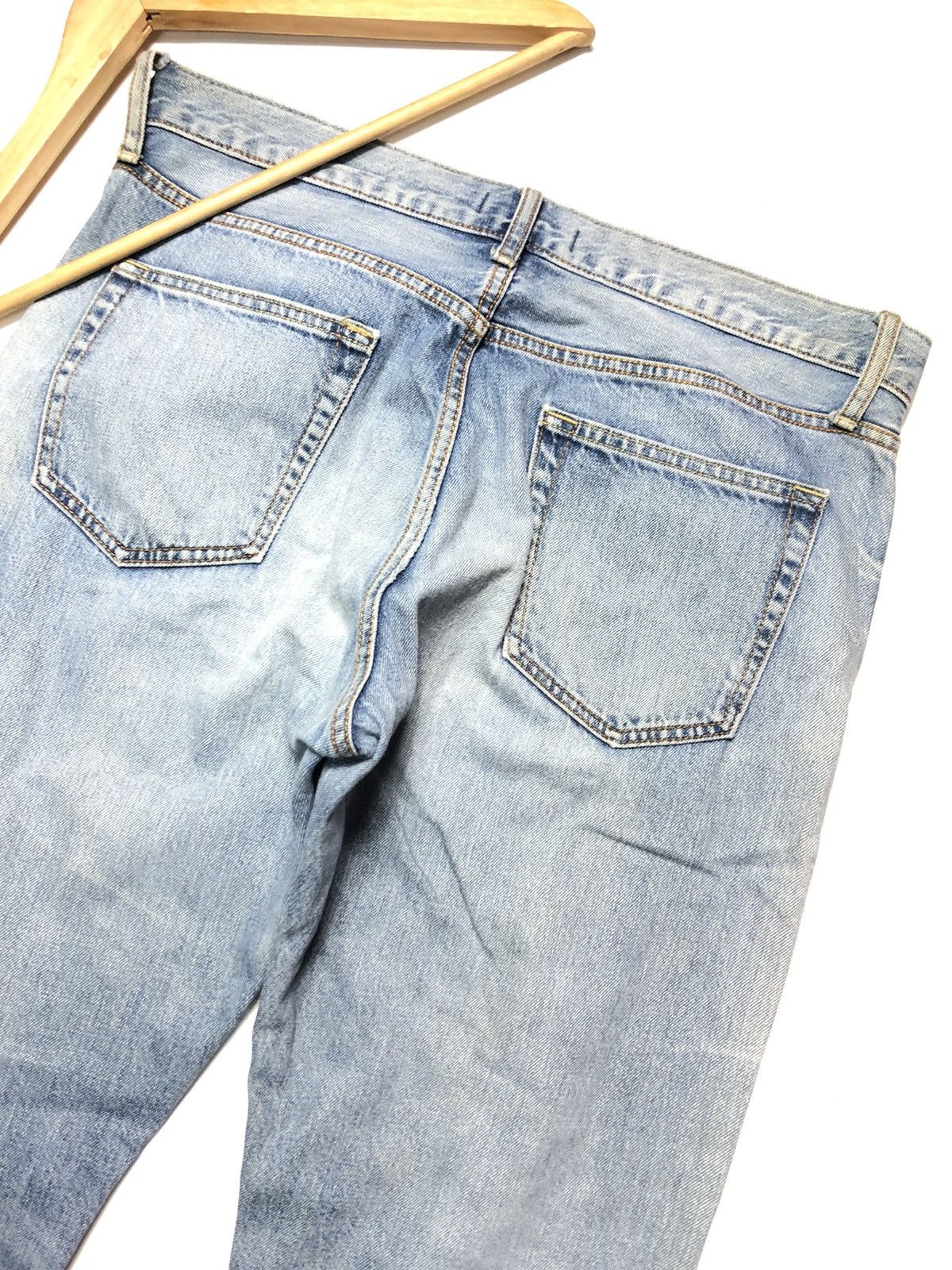Uniqlo × Vintage VINTAGE UNIQLO SELVEDGE REGULAR STRAIGHT BLUE WASH DENIM Size US 34 / EU 50 - 11 Thumbnail