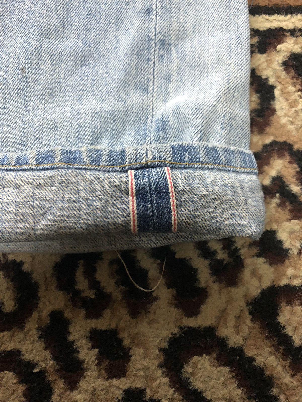 Edwin × Vintage VINTAGE SELVEDGE EDWIN GRUNGE DISTRESSED LIGHT BLUE WASH Size US 31 - 3 Thumbnail