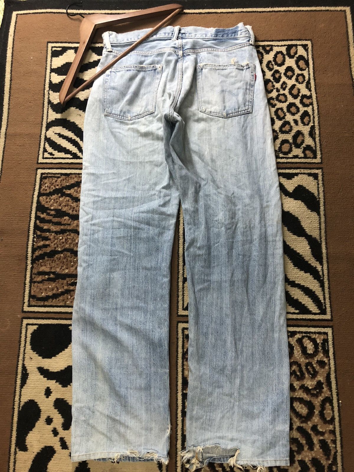 Edwin × Vintage VINTAGE SELVEDGE EDWIN GRUNGE DISTRESSED LIGHT BLUE WASH Size US 31 - 13 Thumbnail