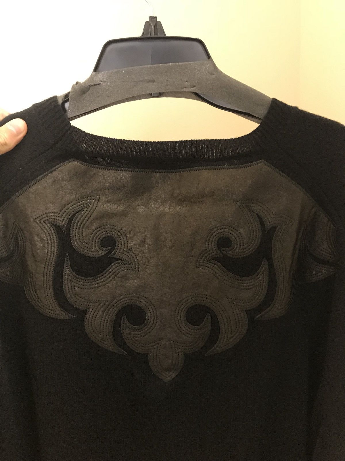Haider Ackermann Leather Sweater Invidia Black + Klee Black Size US M / EU 48-50 / 2 - 12 Thumbnail