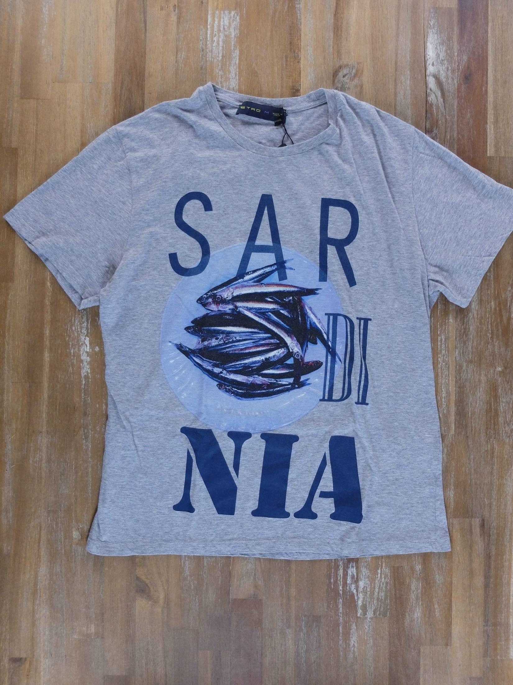 Etro ETRO Milano gray Sardinia fish print t-shirt Medium Size US M / EU 48-50 / 2 - 1 Thumbnail