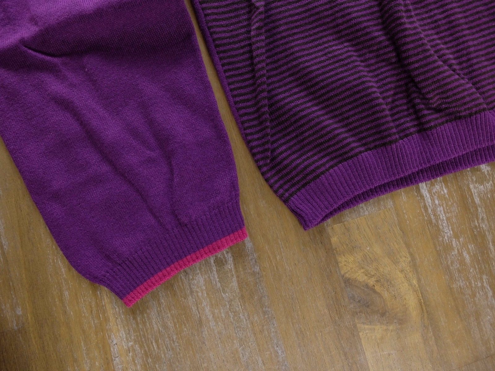 Etro ETRO purple three tone cotton cashmere polo sweater Medium Size US M / EU 48-50 / 2 - 5 Thumbnail