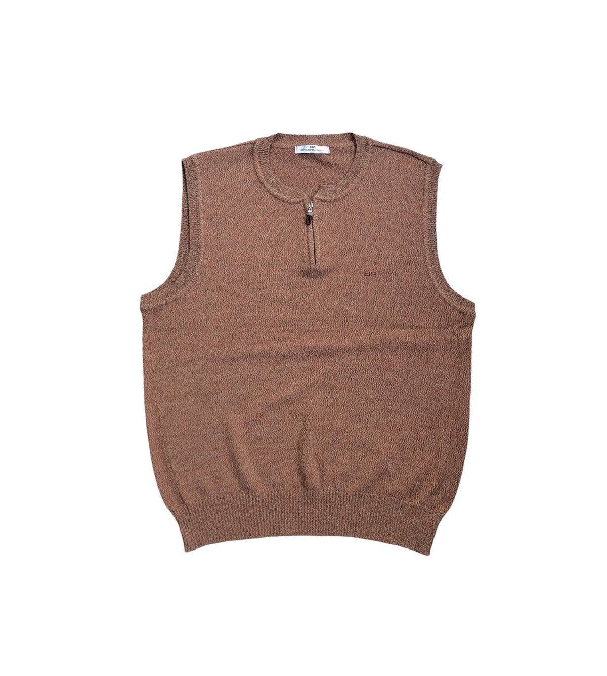 Balenciaga Vintage 90s Balenciaga Knitwear Brown BB Logo Size US L / EU 52-54 / 3 - 2 Thumbnail