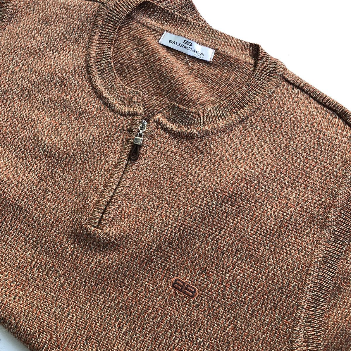 Balenciaga Vintage 90s Balenciaga Knitwear Brown BB Logo Size US L / EU 52-54 / 3 - 5 Thumbnail