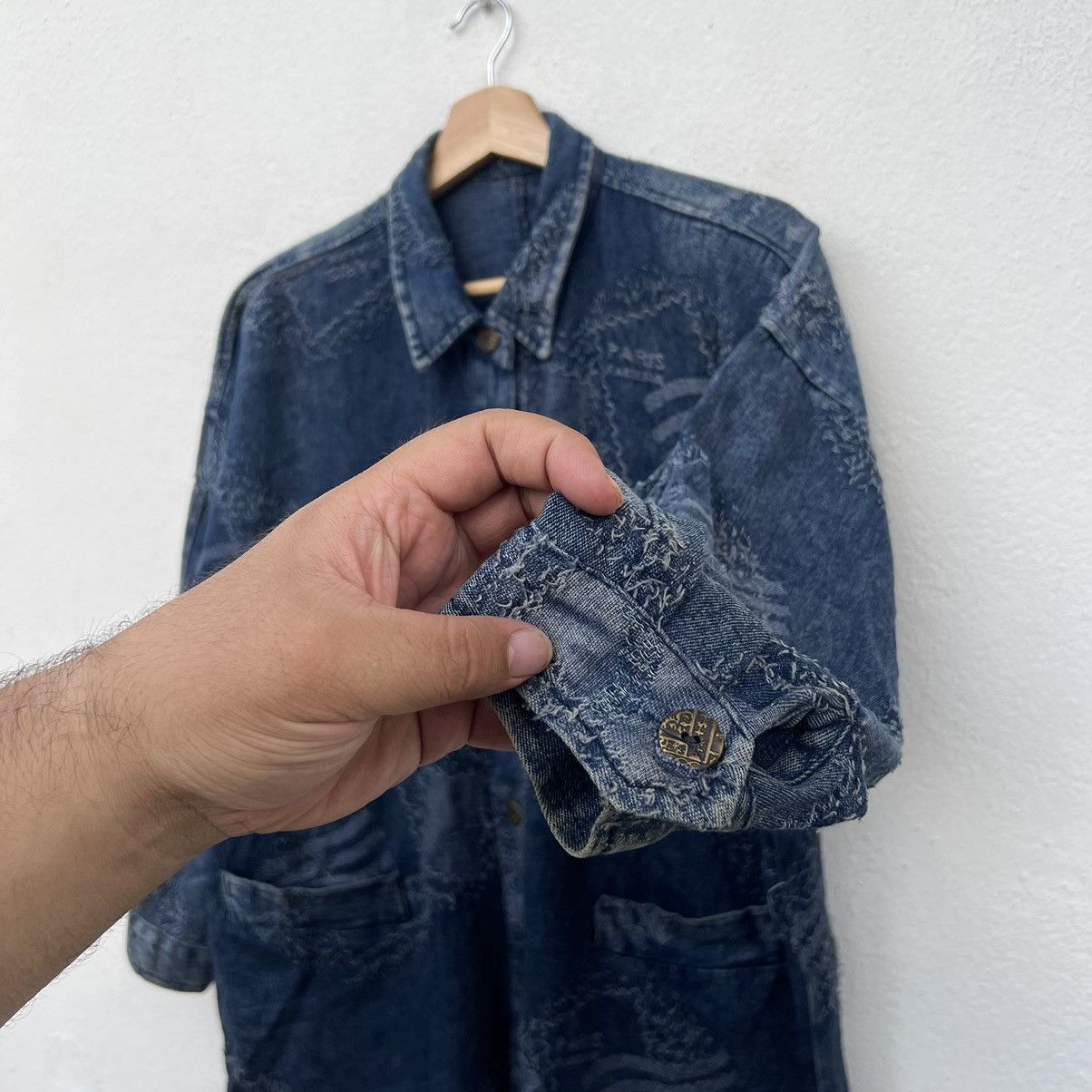Blue Blue Japan VINTAGE INDIGO BUTTON JACKET BLUE BLUE JAPAN DESIGN Size US M / EU 48-50 / 2 - 6 Thumbnail