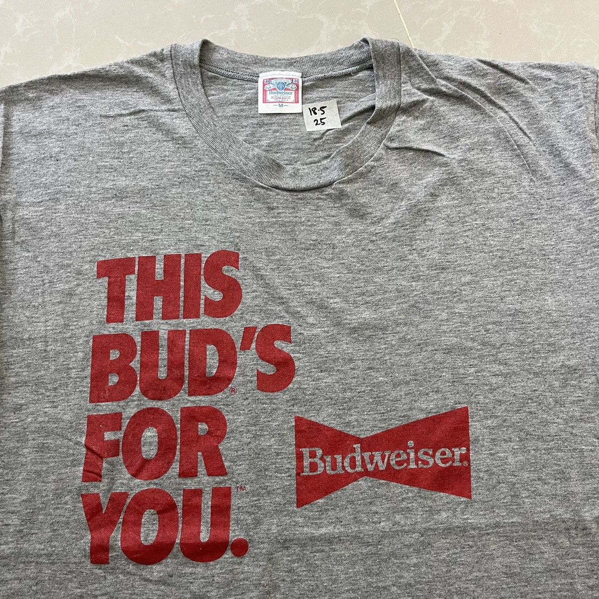Budweiser × Vintage Vintage 80s Budweiser “This buds for you” T shirt Paris Size US S / EU 44-46 / 1 - 4 Thumbnail