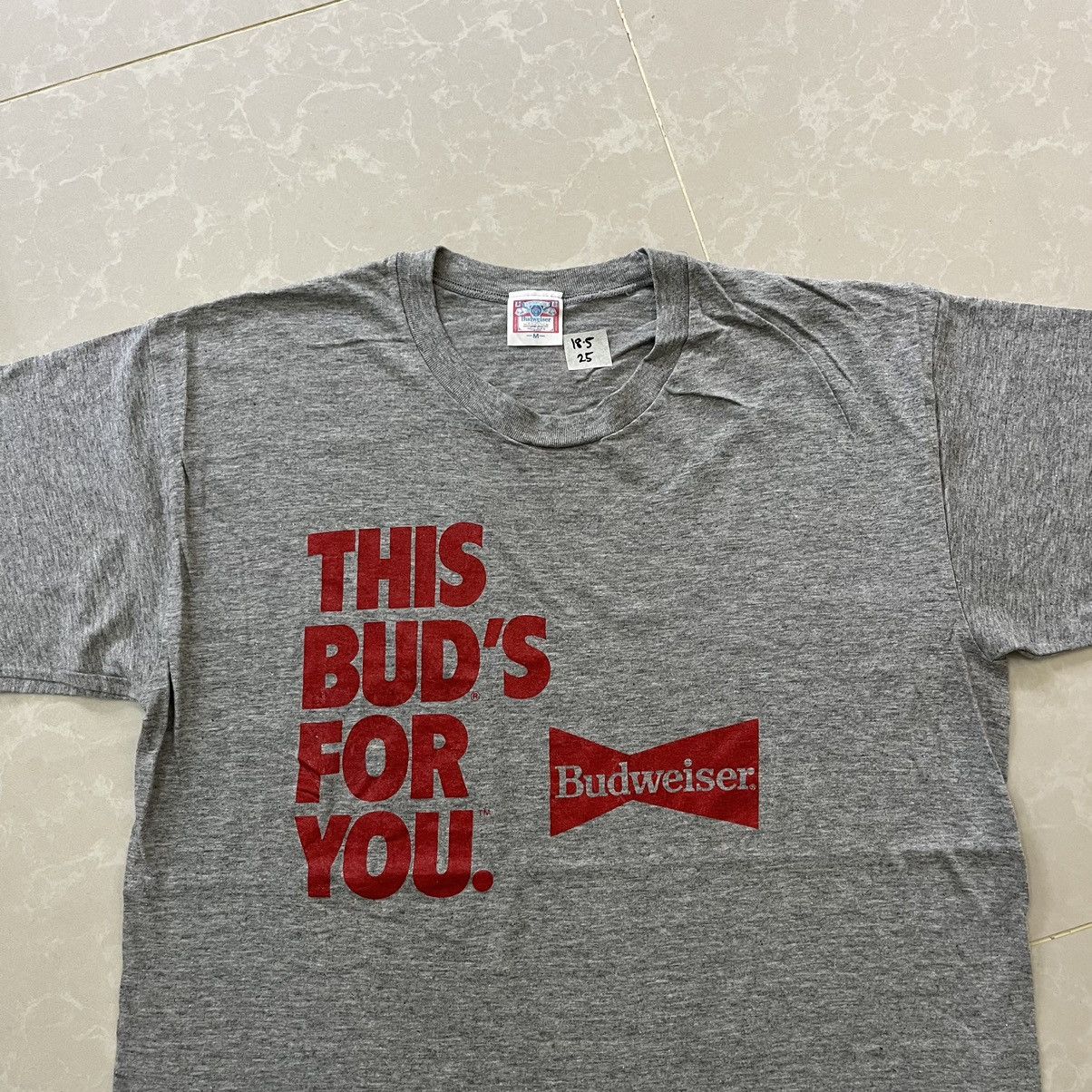 Budweiser × Vintage Vintage 80s Budweiser “This buds for you” T shirt Paris Size US S / EU 44-46 / 1 - 3 Thumbnail
