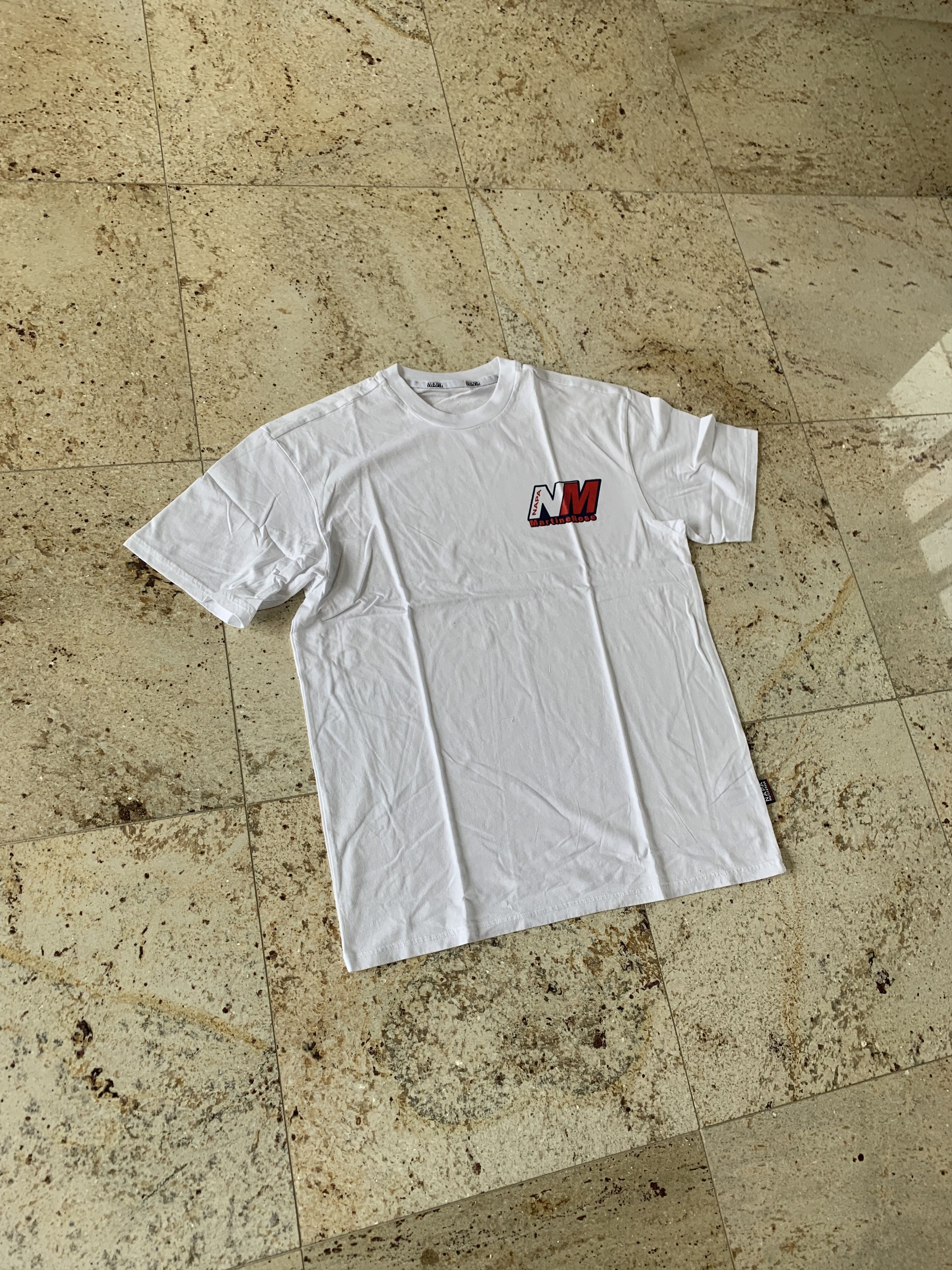 Martine Rose × Napapijri Napa x Martine “NM" Logo Tee in White Size US XL / EU 56 / 4 - 12 Thumbnail