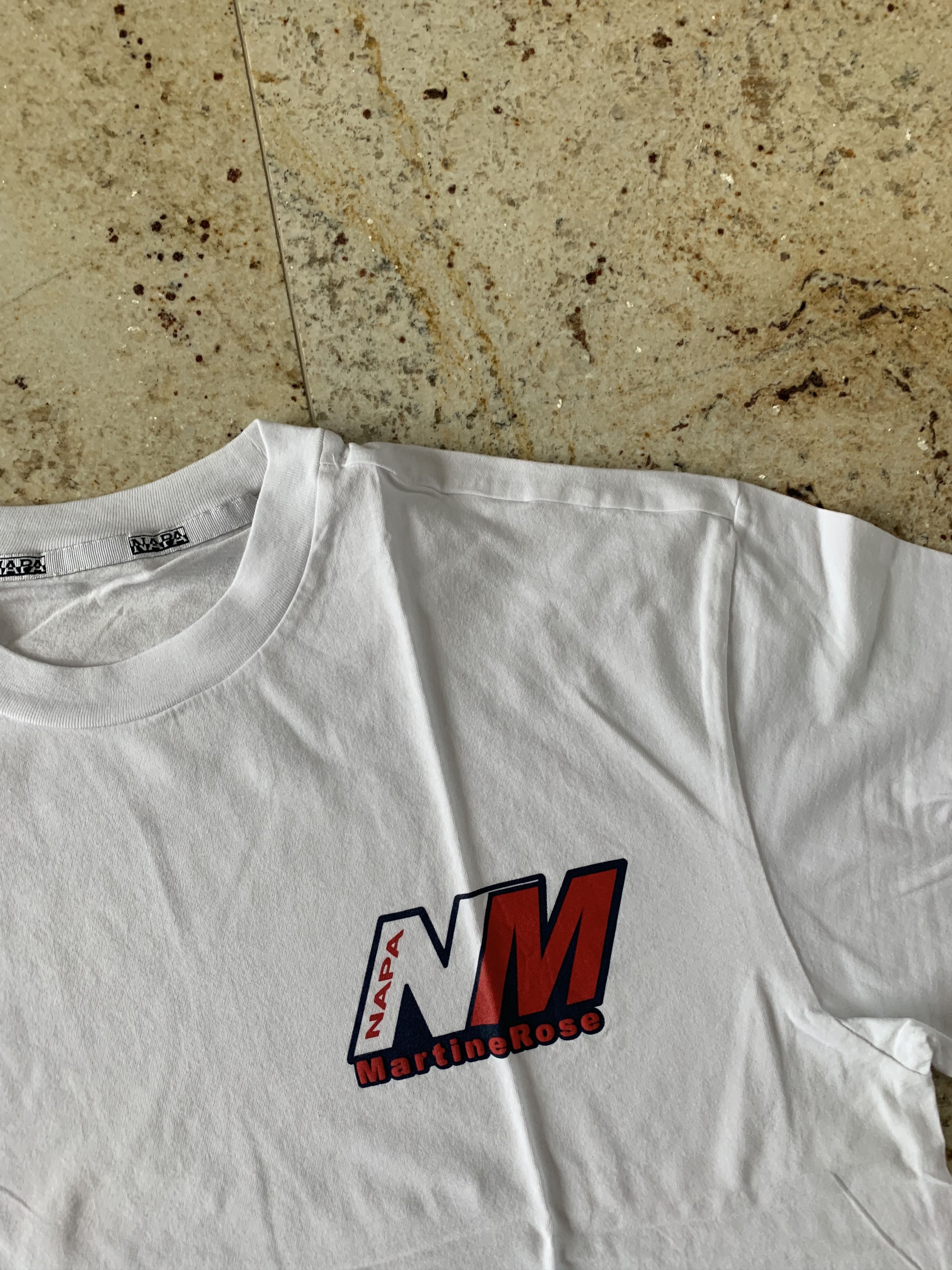 Martine Rose × Napapijri Napa x Martine “NM" Logo Tee in White Size US XL / EU 56 / 4 - 8 Thumbnail