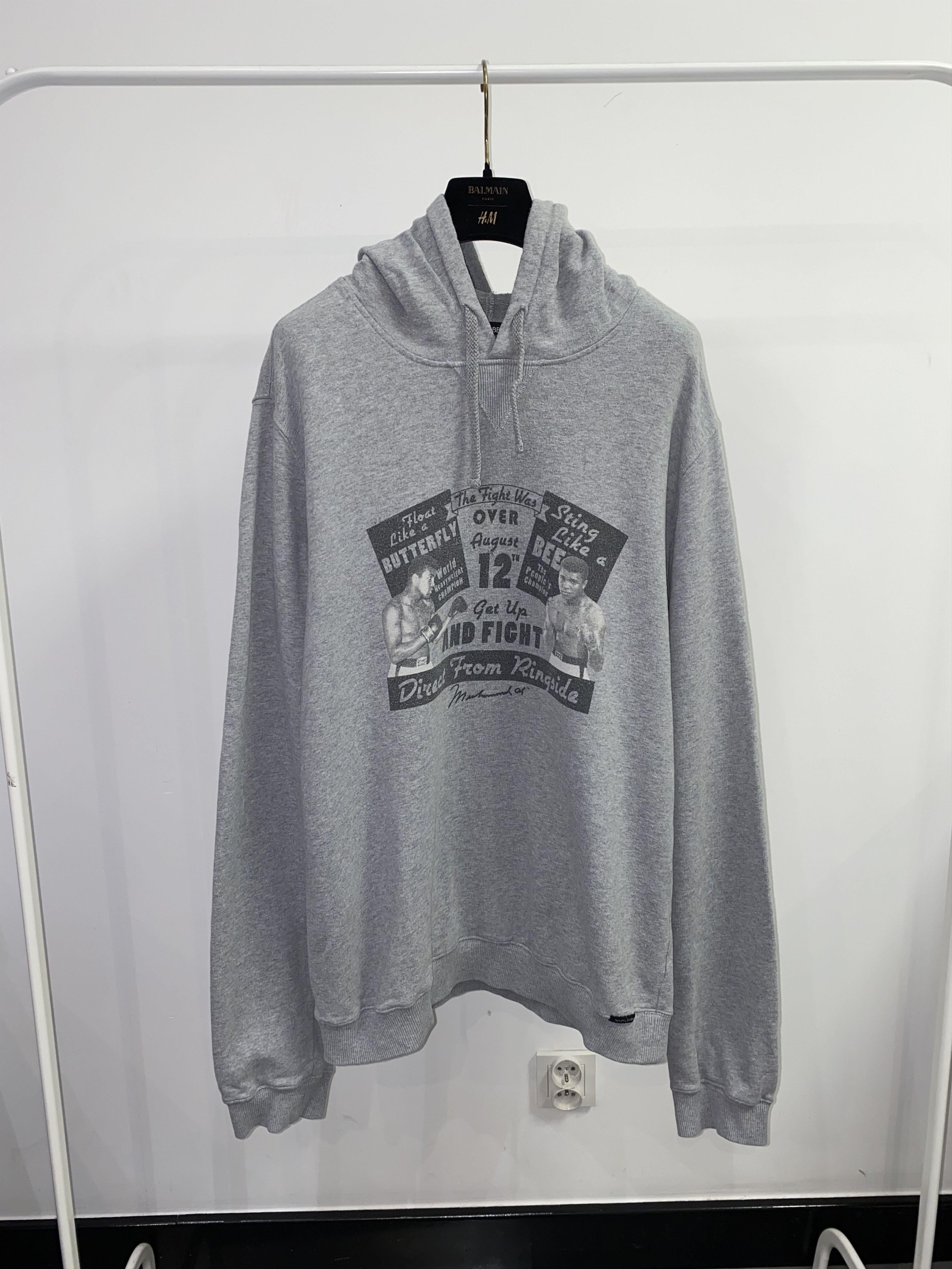 Dolce & Gabbana X Muhammad Ali Printed Gray Hoodie