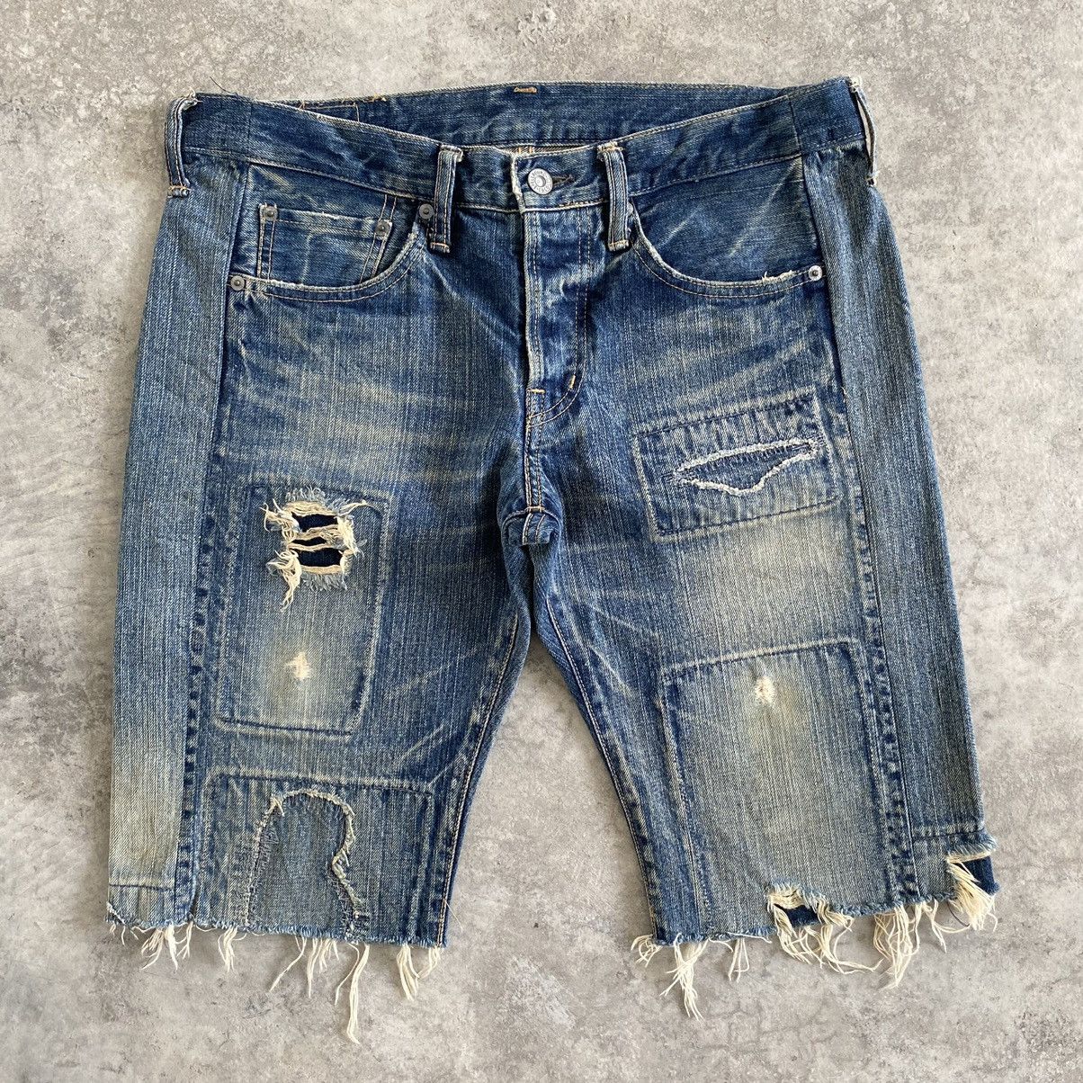 Japanese Brand Vintage Spellbound Rebuild Denim Shorts Jorts Size US 32 / EU 48 - 2 Thumbnail