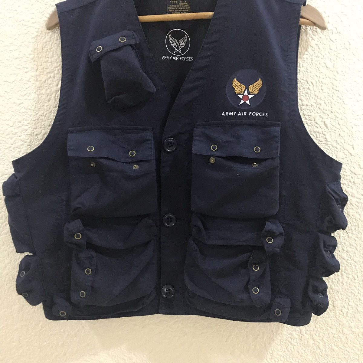 Vintage Army Air Force Tactical Vest Jacket Size US M / EU 48-50 / 2 - 8 Thumbnail