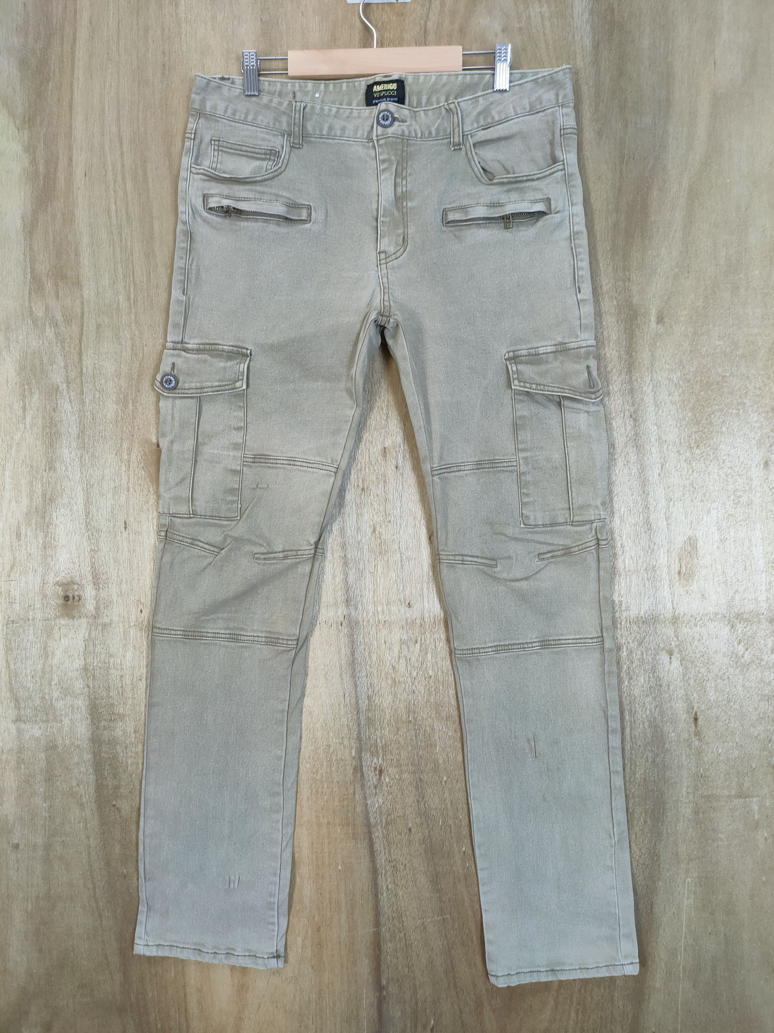 Japanese Brand VESPUCCI FADED CARGO PANTS MULTIPOCKET TACTICAL Size US 34 / EU 50 - 1 Thumbnail