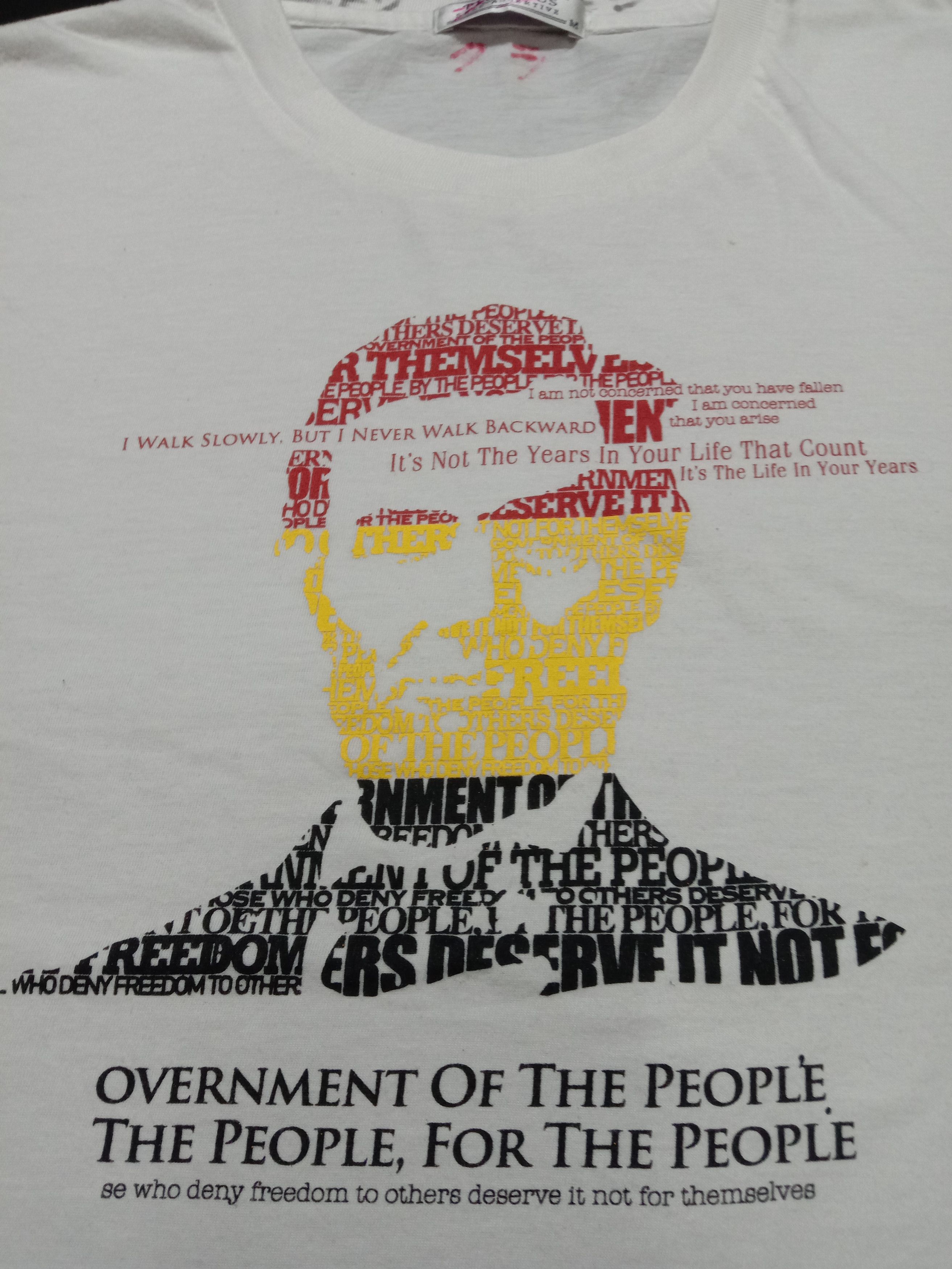 Vintage Abraham Lincoln The People For The People White Shirt Size US S / EU 44-46 / 1 - 1 Thumbnail