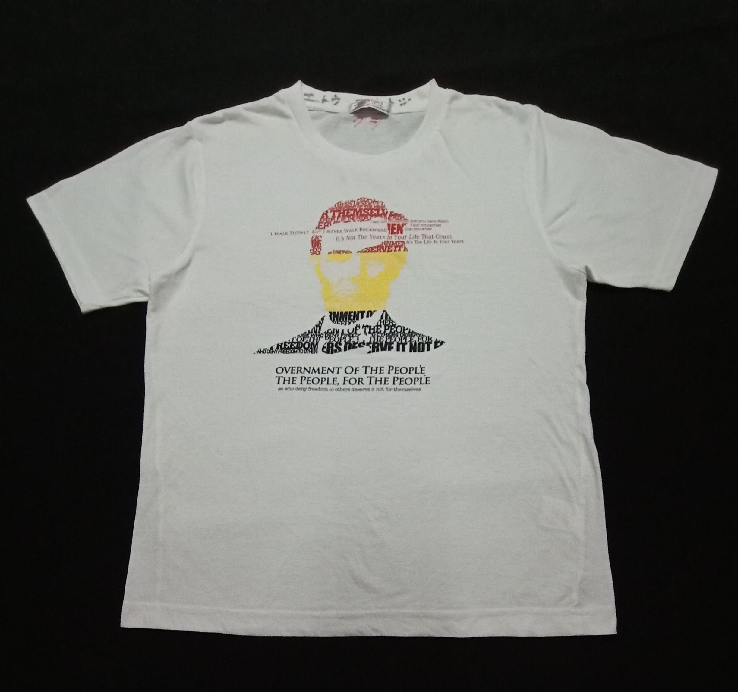 Vintage Abraham Lincoln The People For The People White Shirt Size US S / EU 44-46 / 1 - 2 Thumbnail